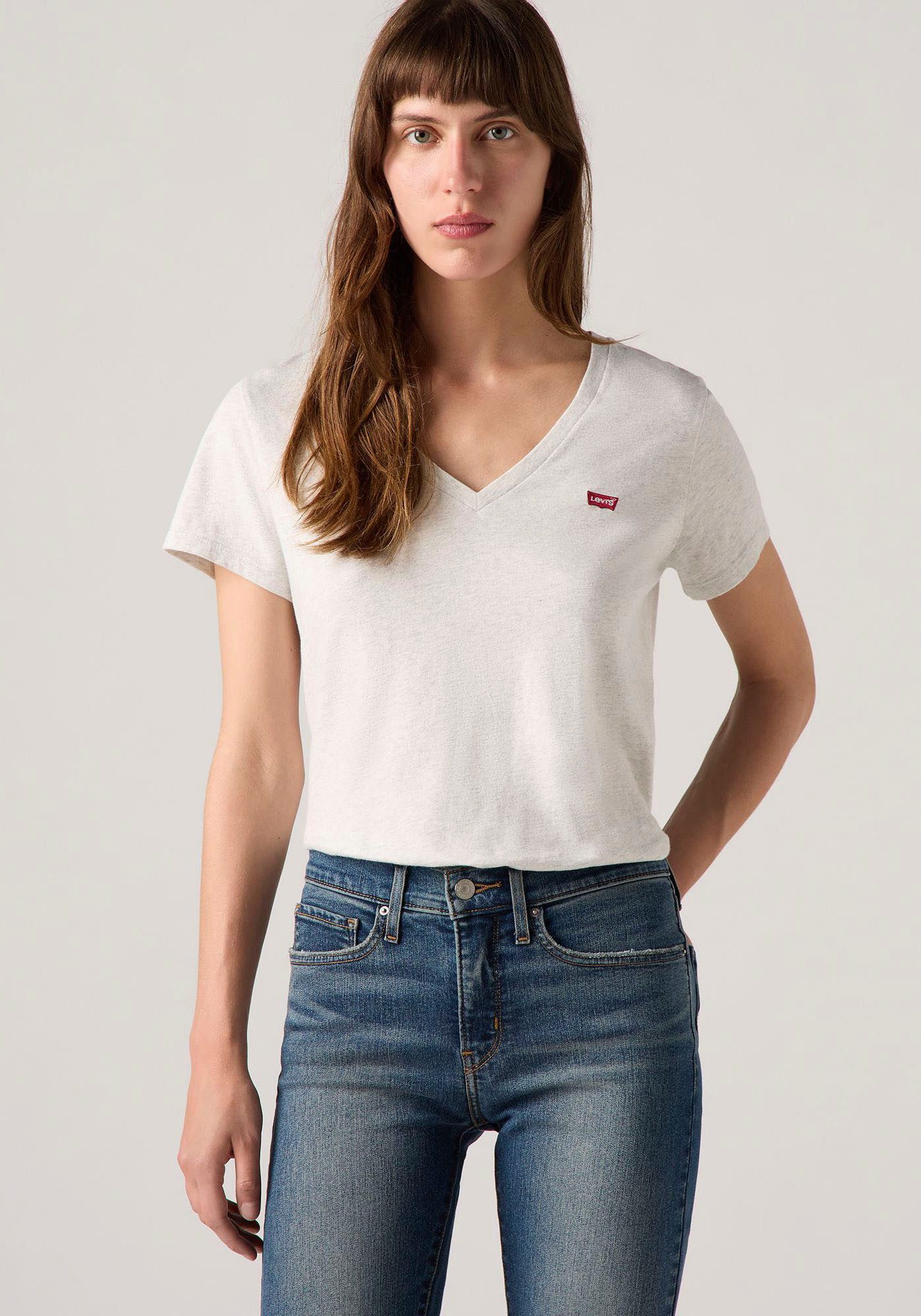 Levi's® Shirt met V-hals Perfect Tee met klein batwing-logo