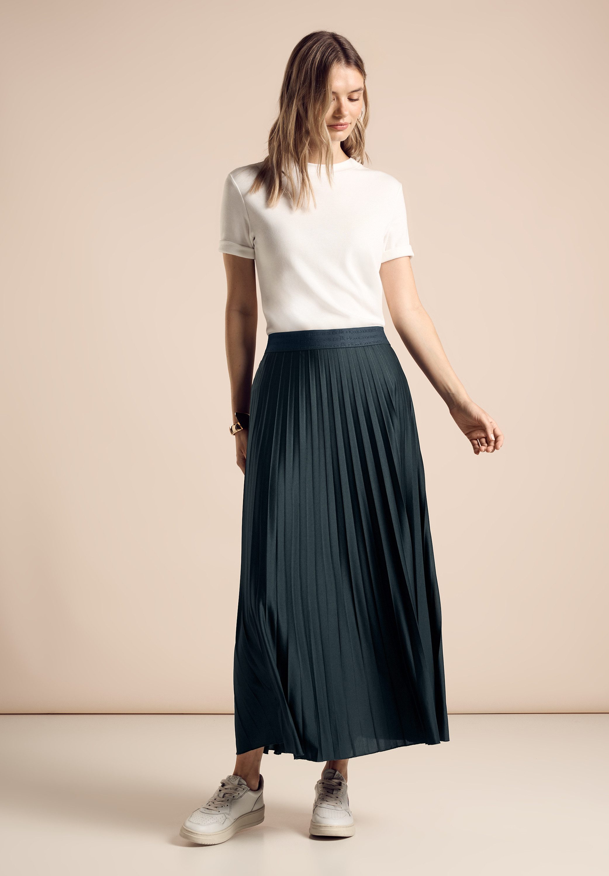 STREET ONE Plissérok met stretchaandeel