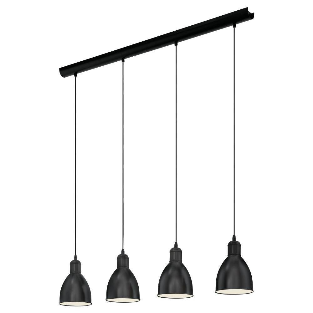 EGLO Hanglamp PRIDDY hanglamp, pendellamp, staal, zwart, E27, industrieel