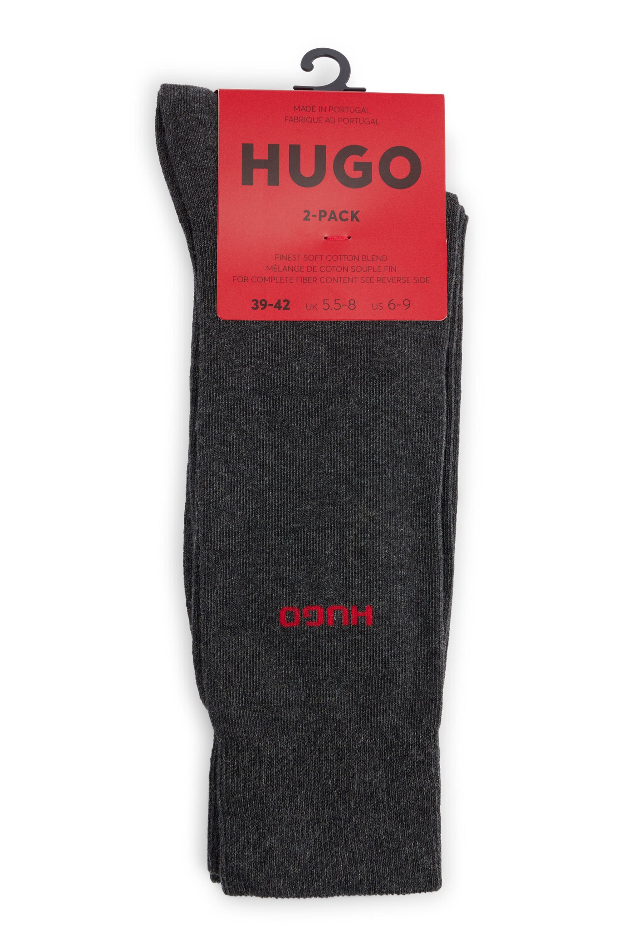 HUGO underwear Business-sokken 2P RS Uni CC met contrasterende hugo logo-opschrift (2 paar, Set van 2)