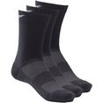 reebok functionele sokken active foundation mid-crew socks – 3-pack (3 paar) zwart
