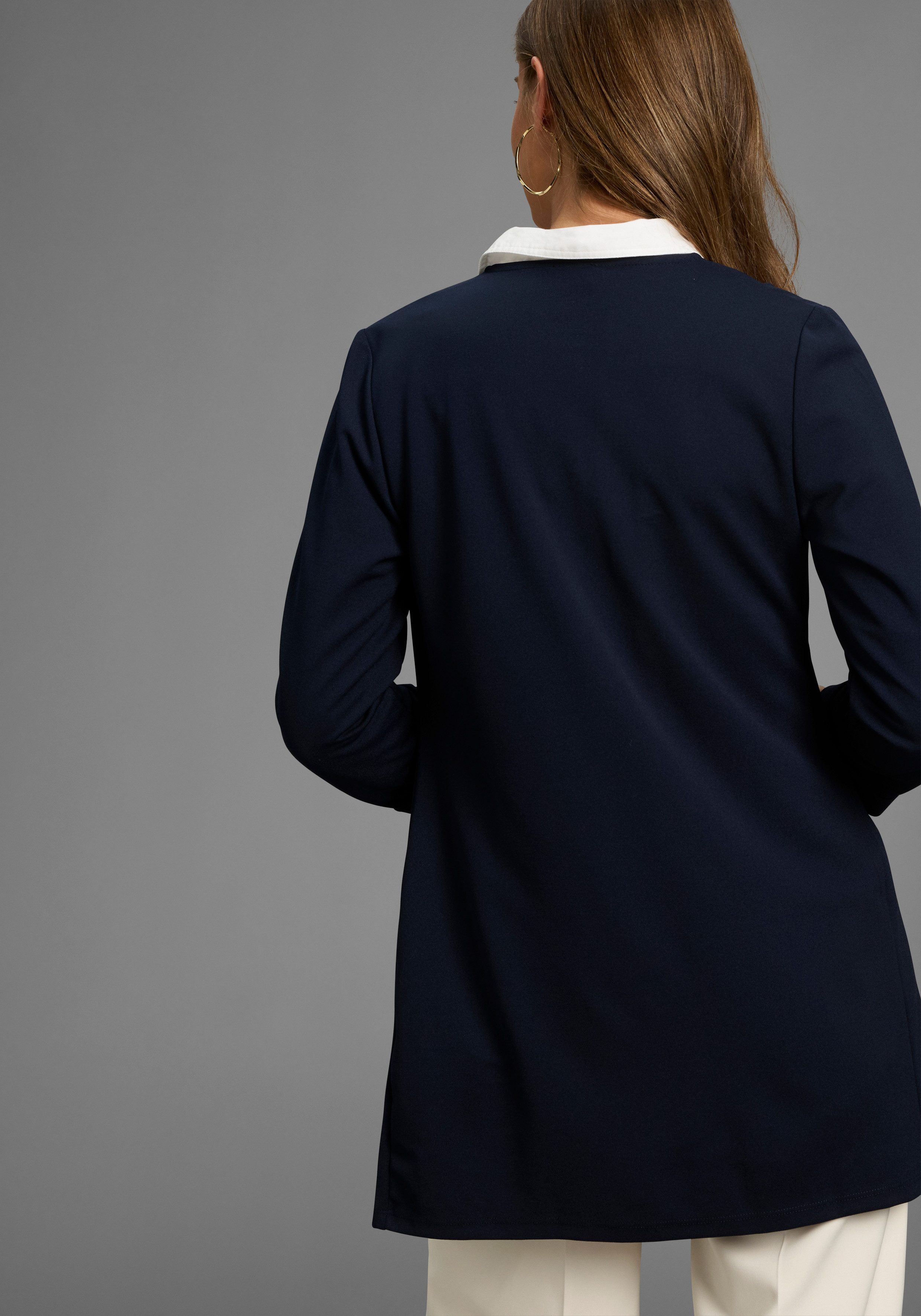 Laura Scott Lange blazer met ritssluitingen