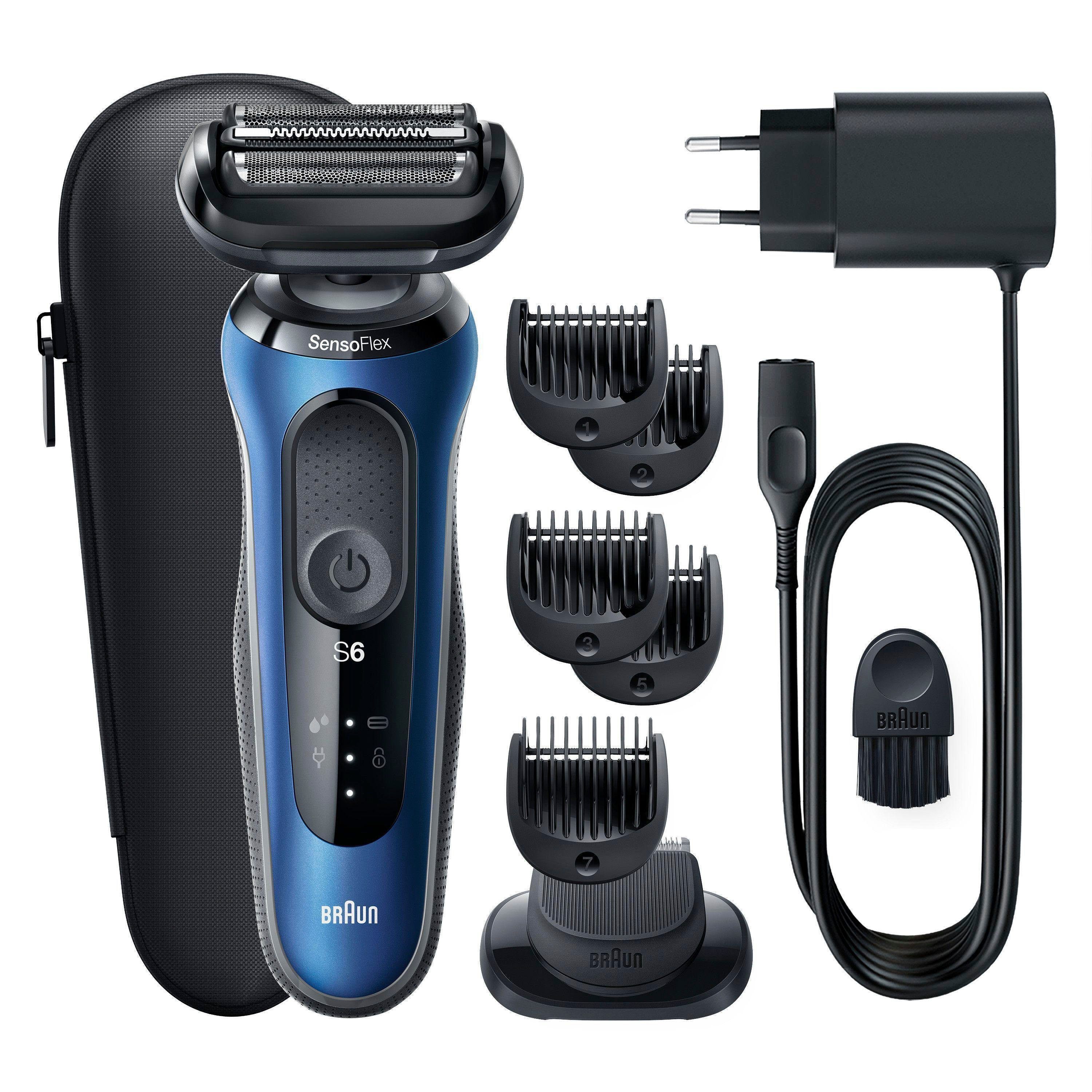 Braun Elektrisch scheerapparaat Series 6 61-B1500s EasyClick-baardtrimmer-opzet, Wet&Dry