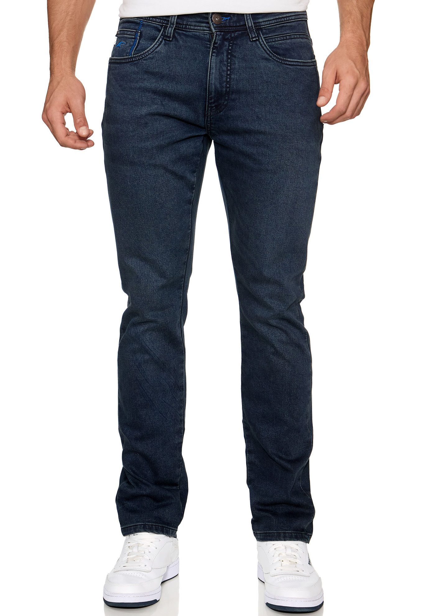 Indicode Regular fit jeans INCoil heren straight jeans maat 32 blauw