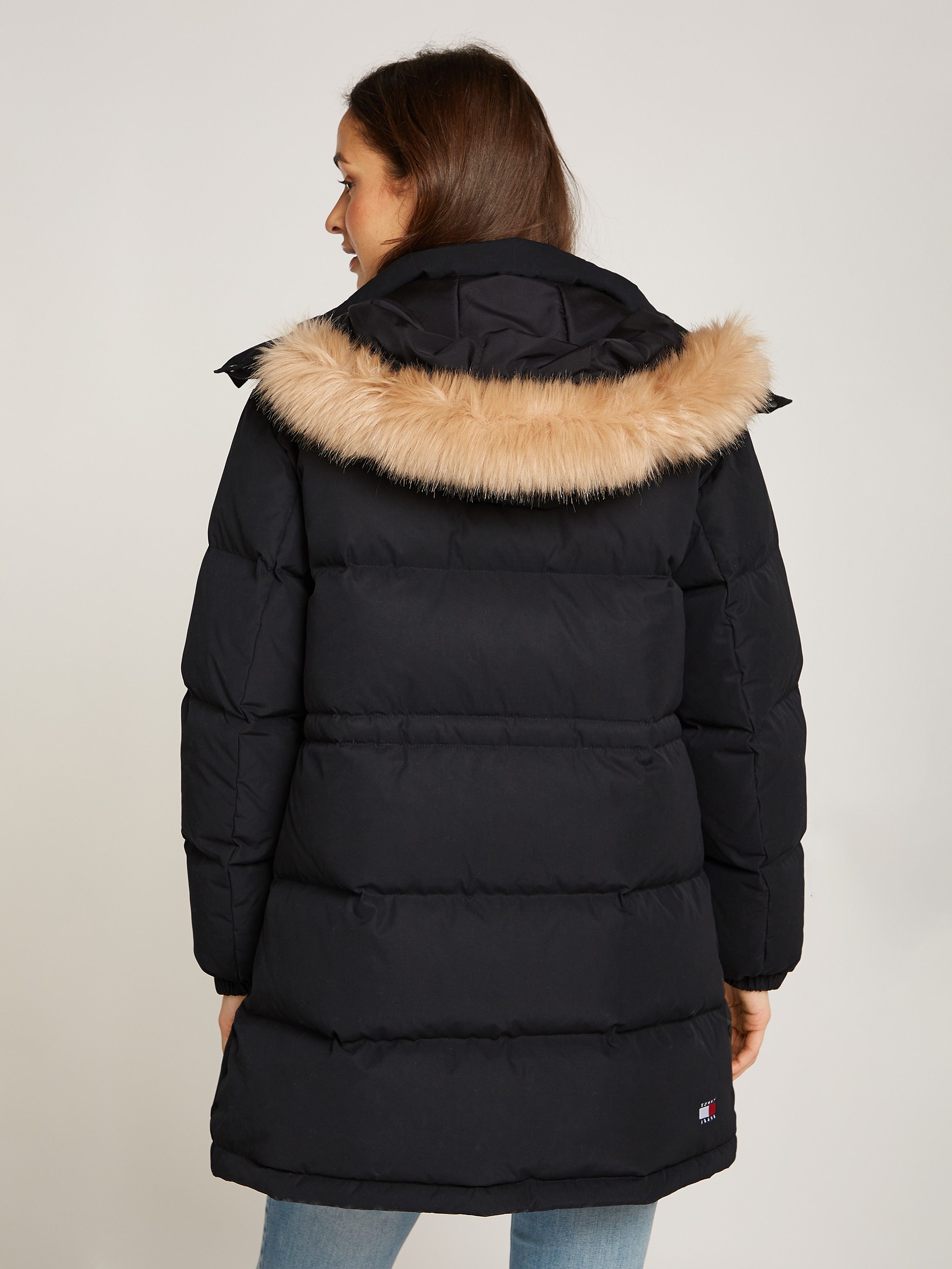 TOMMY JEANS Gewatteerde jas TJW MIDI ALASKA FAUX FUR