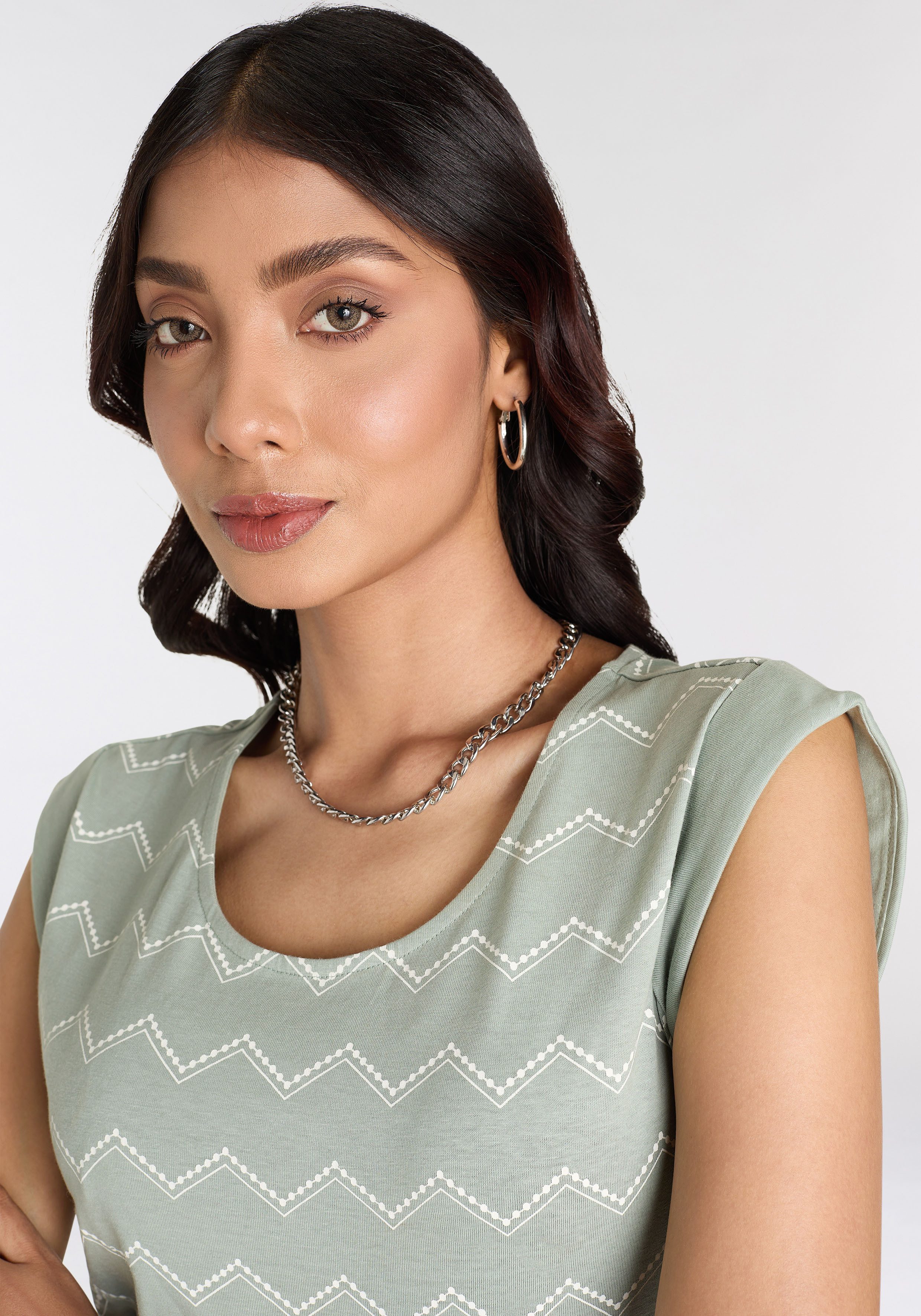 KangaROOS Jerseyjurk met all-over print (set, Met een afneembare riem)