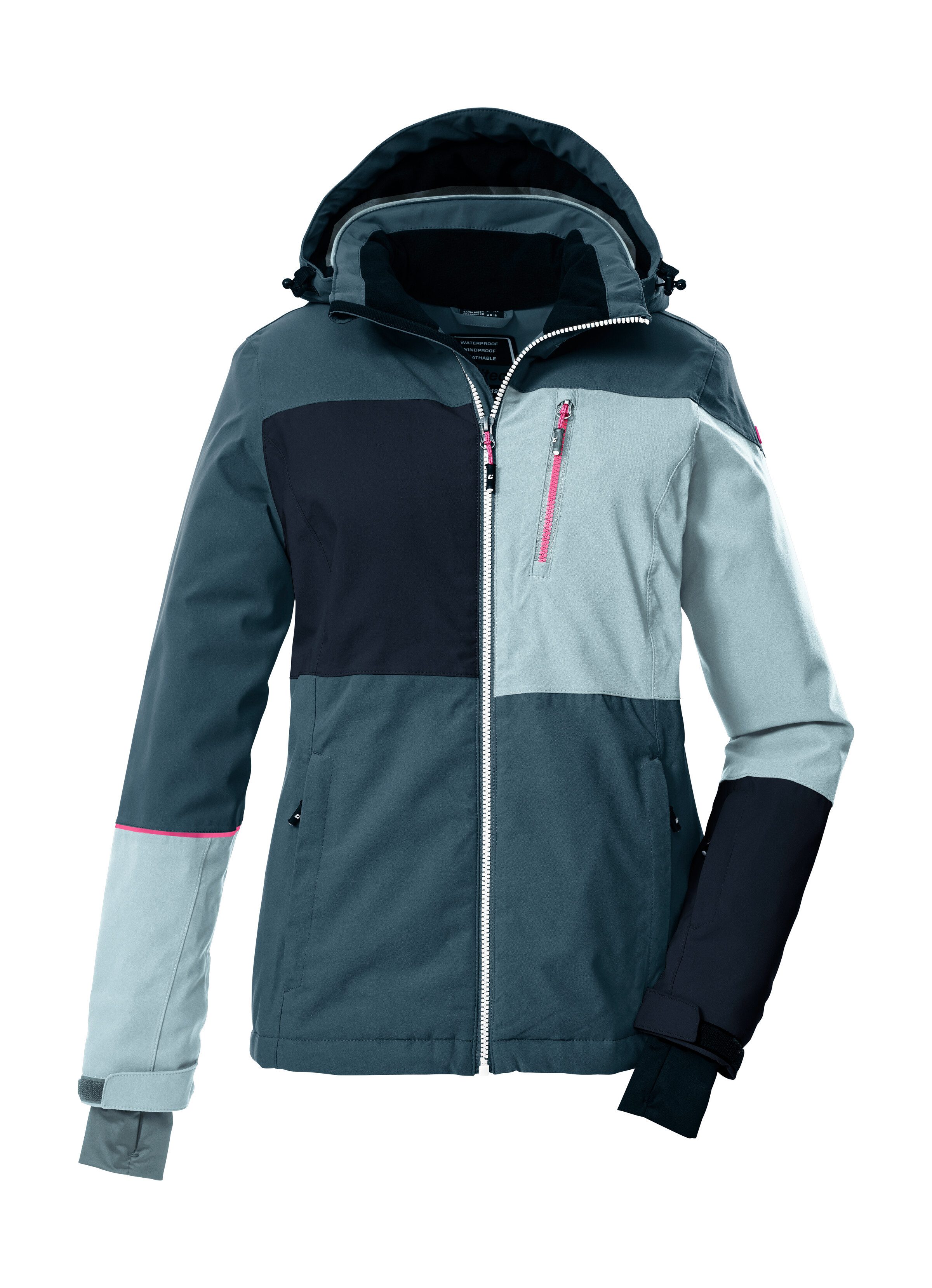 Killtec Ski-jack KSW 437 WMN SKI JCKT Dames skijack: waterdicht, ademend, binnen fleece dames fleece vesten maat 40 groen