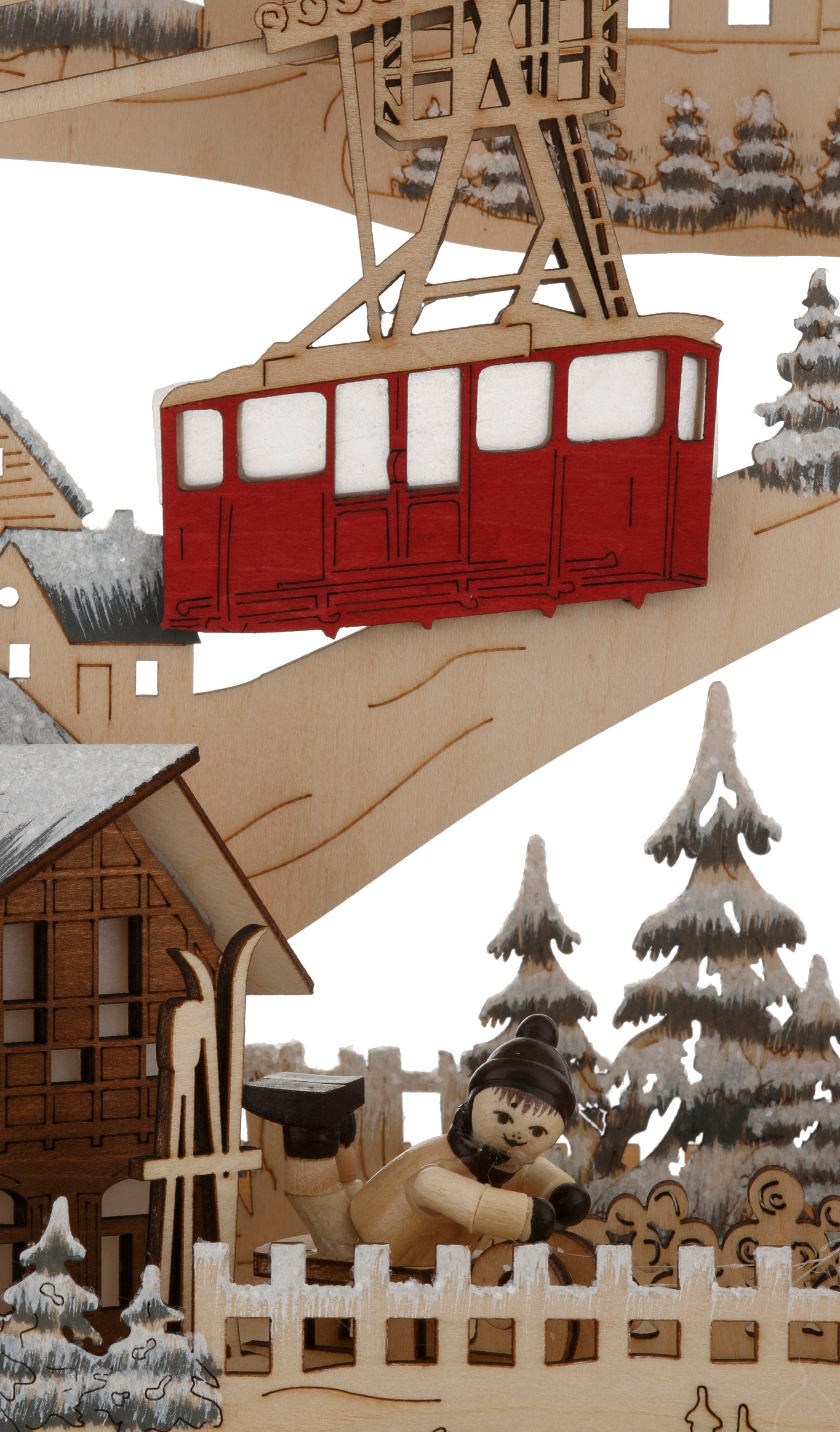 my home Schwibboog Verhoging en kabelbaan, skihut en Kerstmarkt, kerstversiering