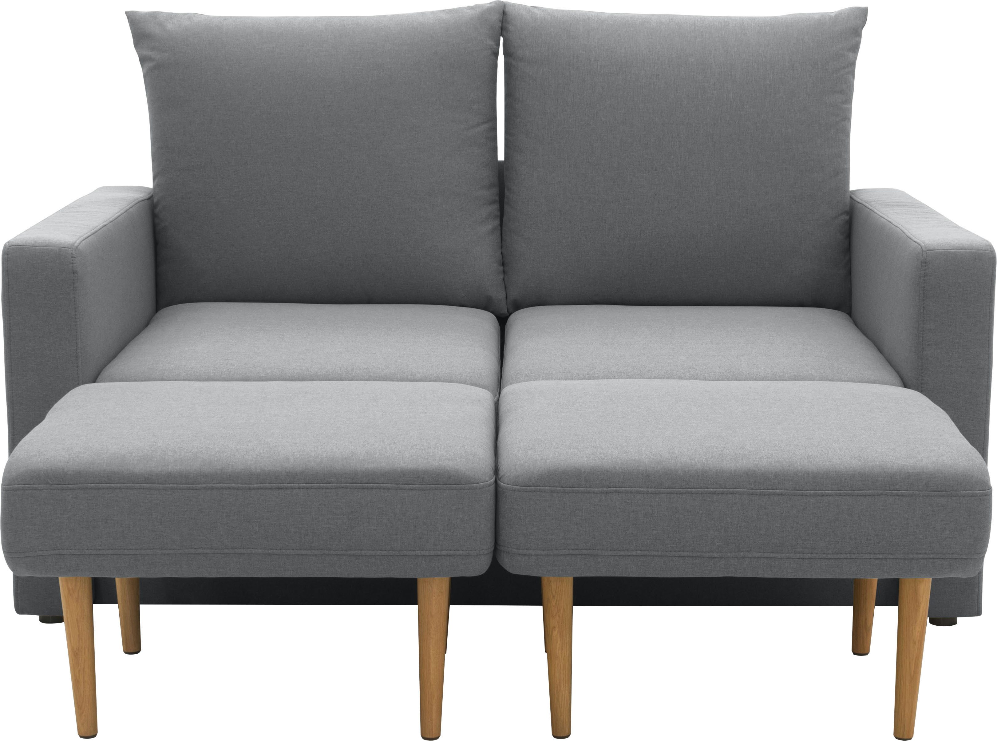 DOMO collection 2-zitsbank Slunce, buitenruimtewonder 2-zits inclusief 2 hockers, geschikt voor buiten