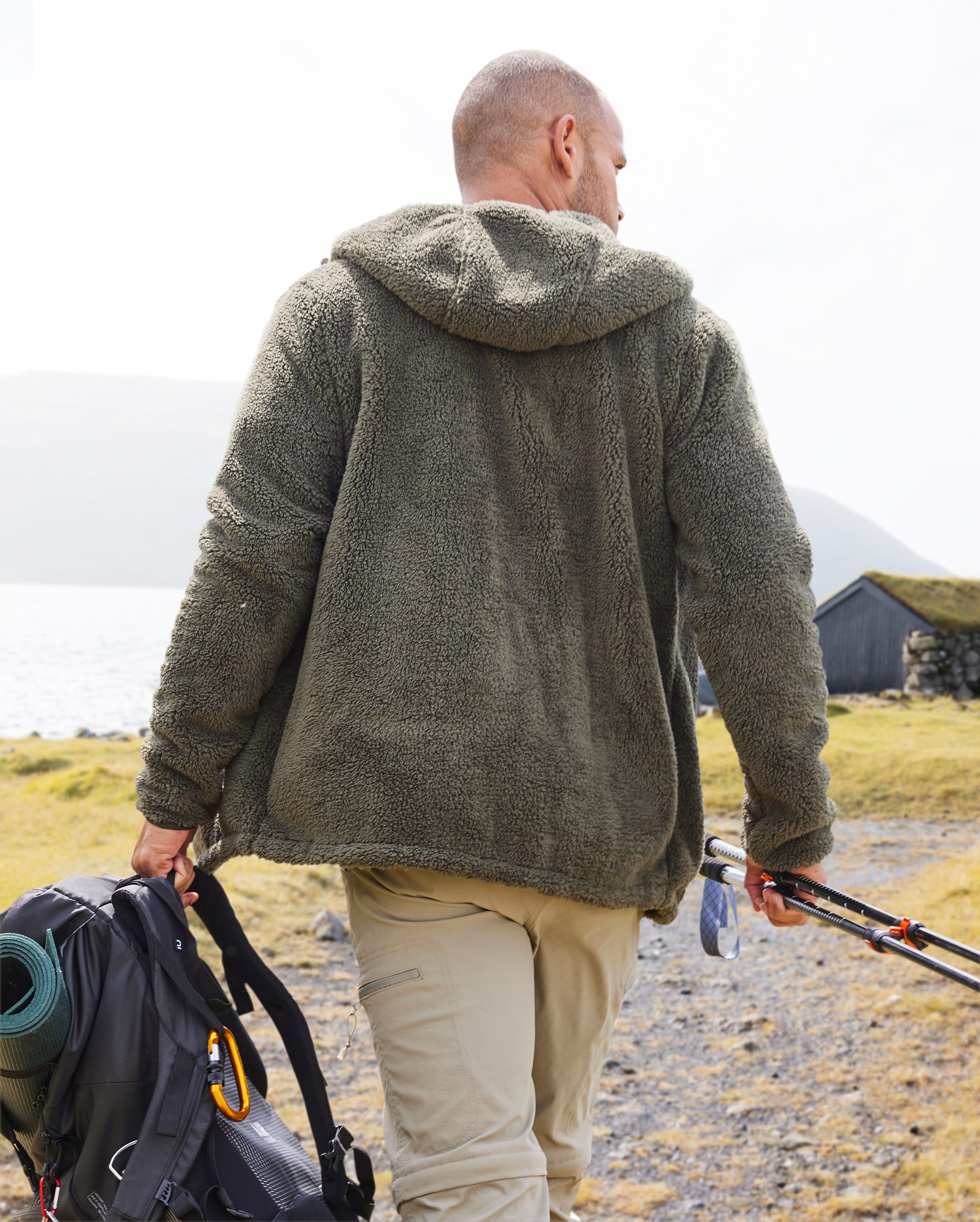 John Devin Capuchonvest in zacht teddy fleece