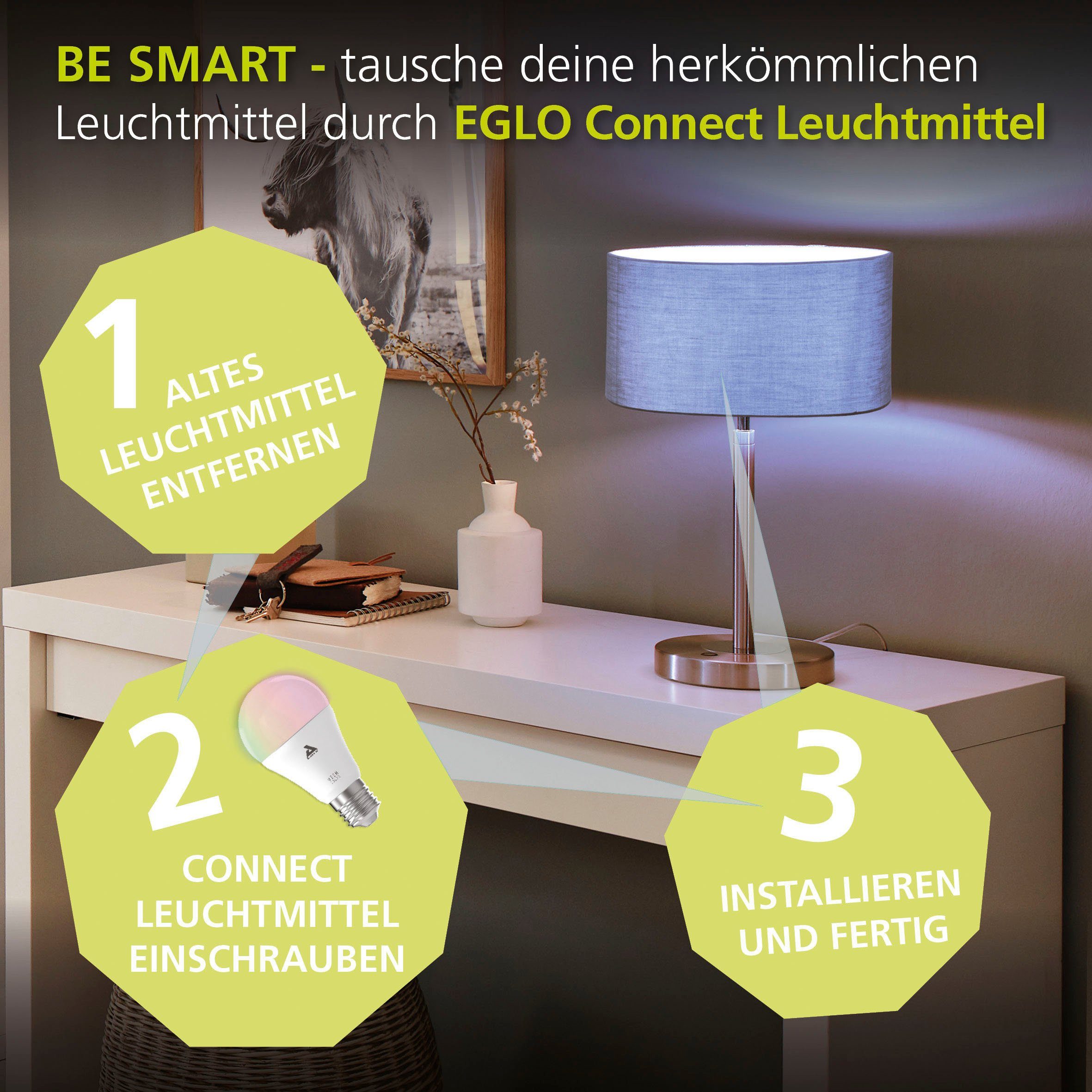 EGLO Bewegingsmelder CONNECT sensor Hoekmontage mogelijk, Bluetooth (1 stuk)
