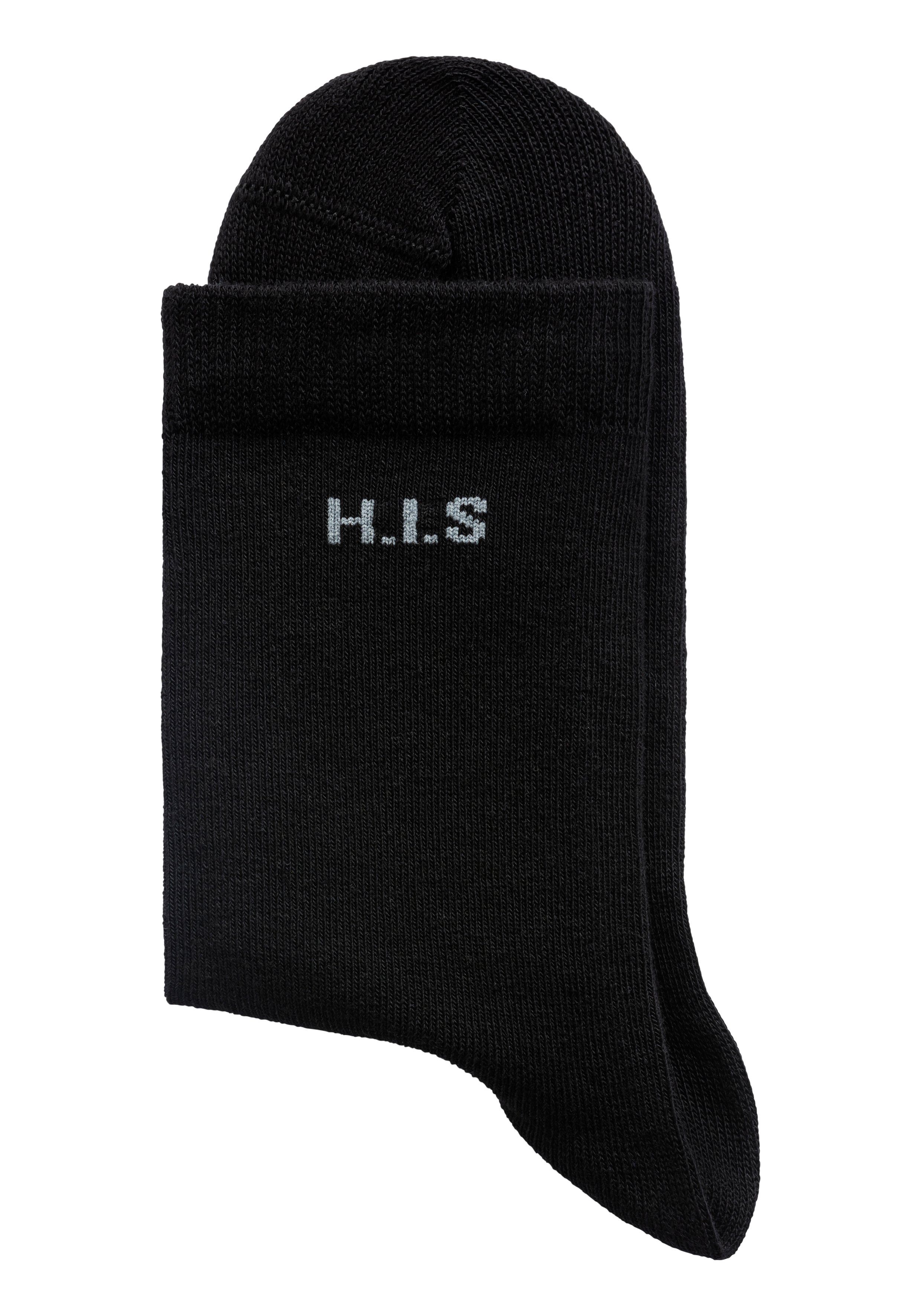 H.I.S Sokken met ingebreid logo (set, 16 paar)