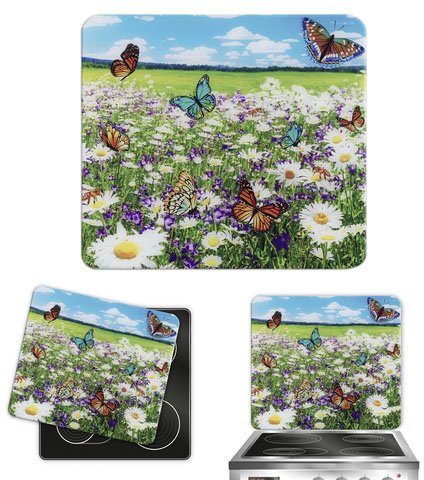 Maximex Snij- en afdekplank Model Zomerweide 56x50 cm, veelzijdig inzetbaar, mobiel, snijplank/wandspatbescherming
