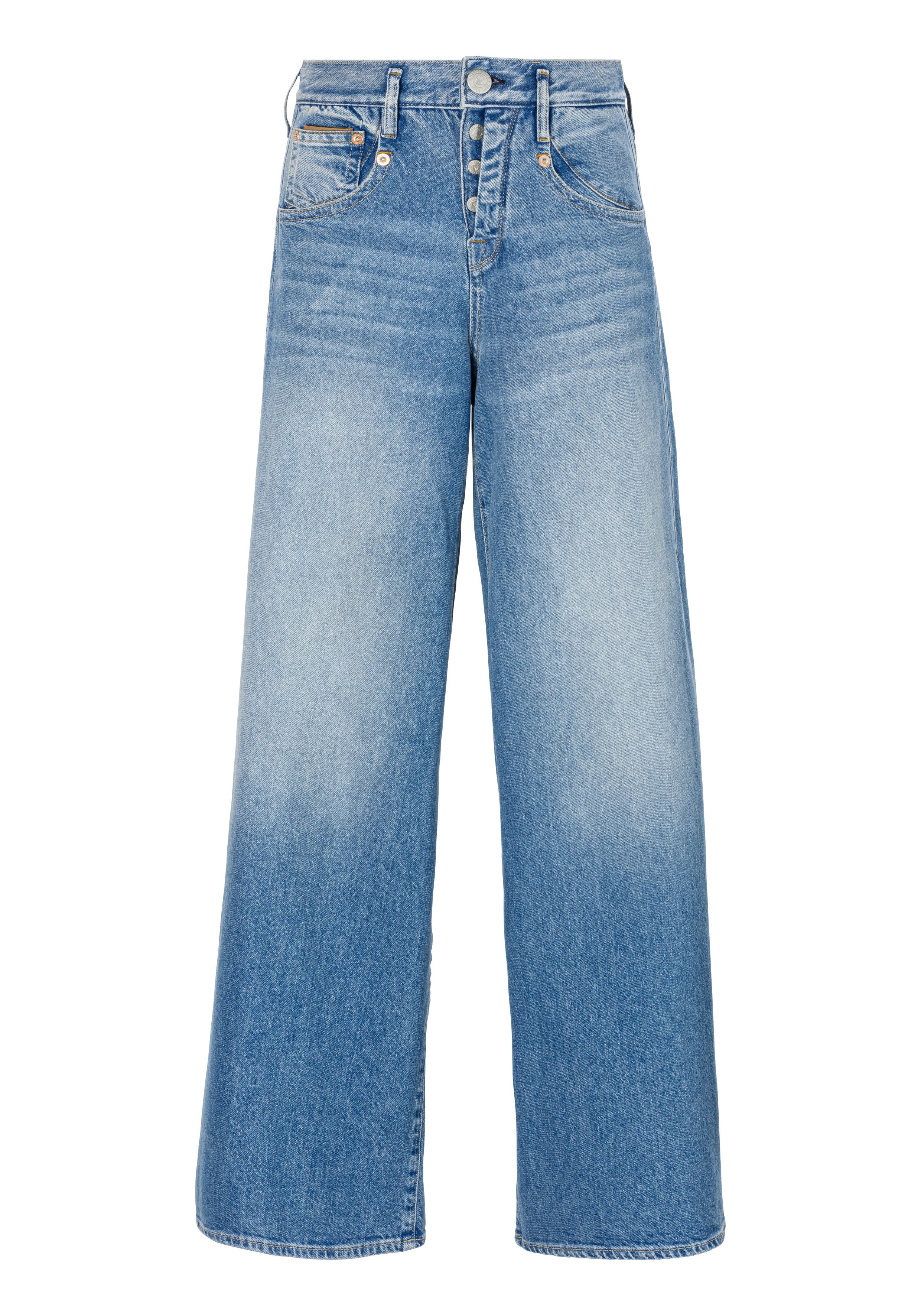 Herrlicher 5-pocket jeans Shyra Palazzo Denim met bijzonder wijd been