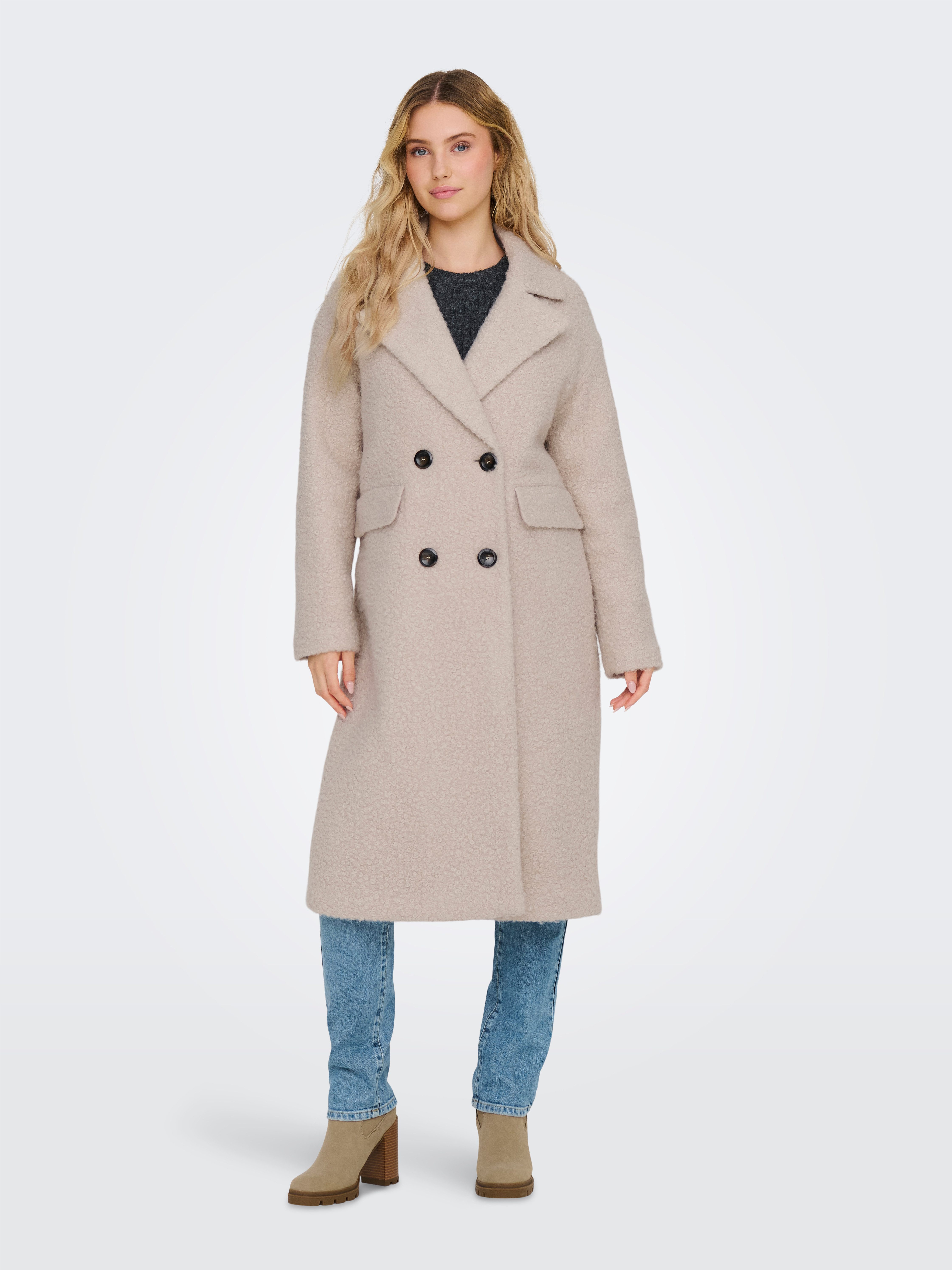 Only Lange jas ONLVALERIA PIPER COAT CC OTW