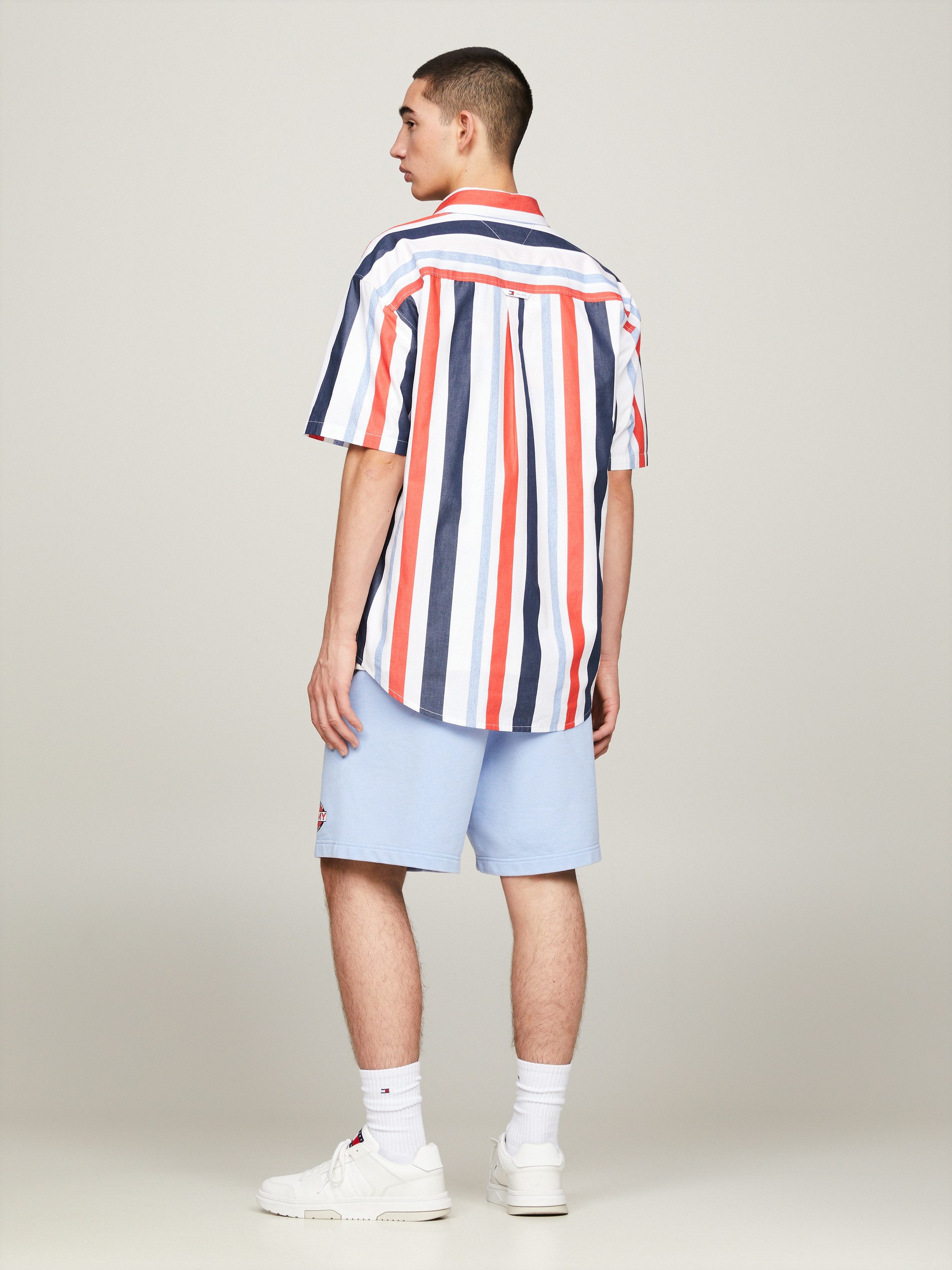 TOMMY JEANS Overhemd met korte mouwen TJM RLX STRIPES SHIRT met veelkleurige strepen
