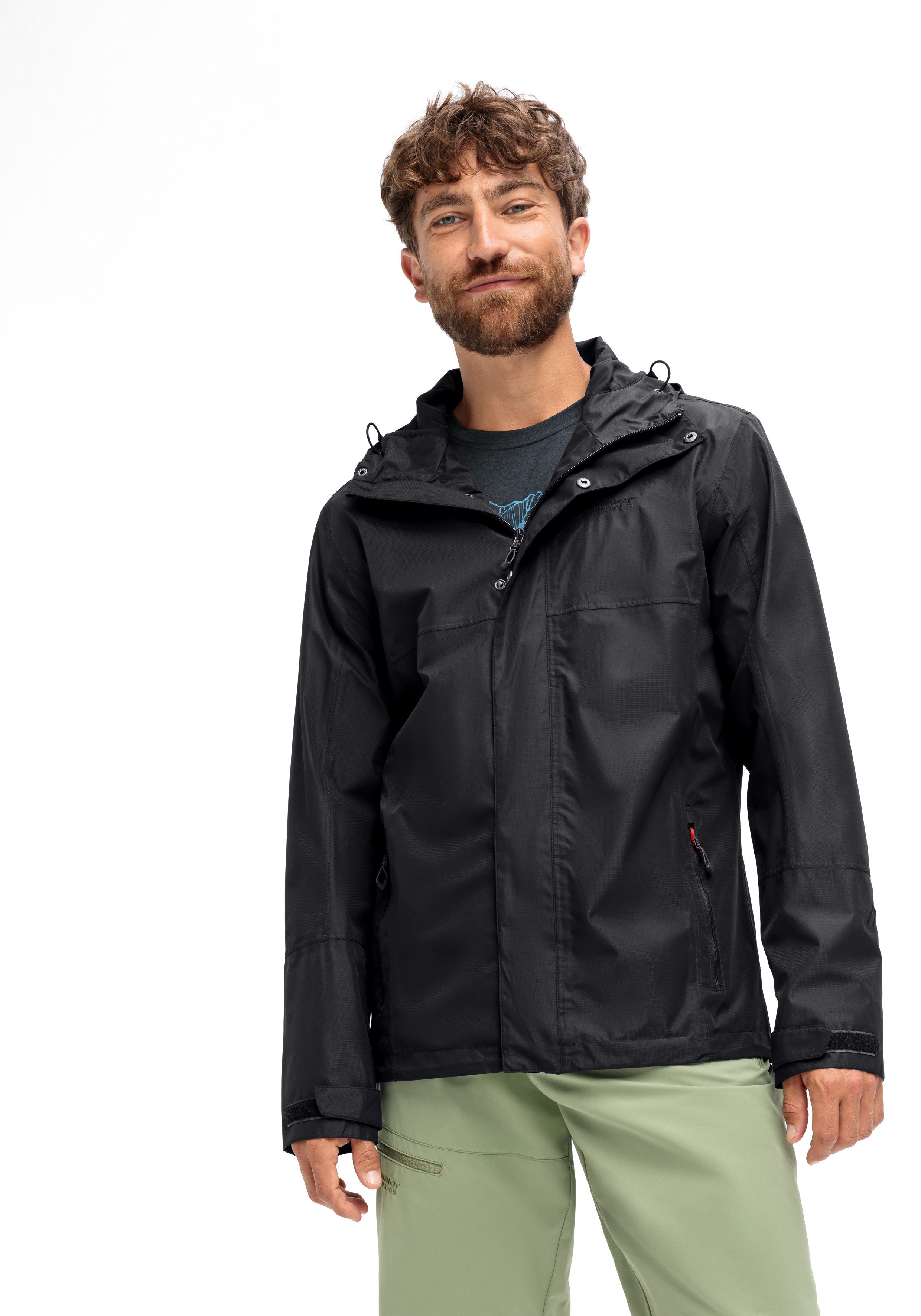 Maier Sports Outdoorjack Abbenstein M Heren jacke waterdicht, functionele jas met 2 buitenzakken + binnenzak