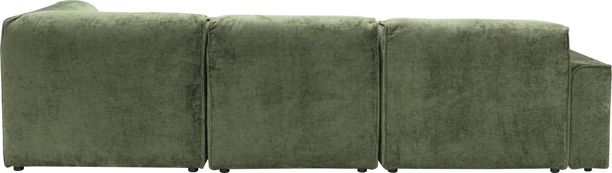 RAUM.ID Hoekbank Monolid L-vorm Afzonderlijke module voor combinatie op maat, bekleding in teddy-look (4-delig)