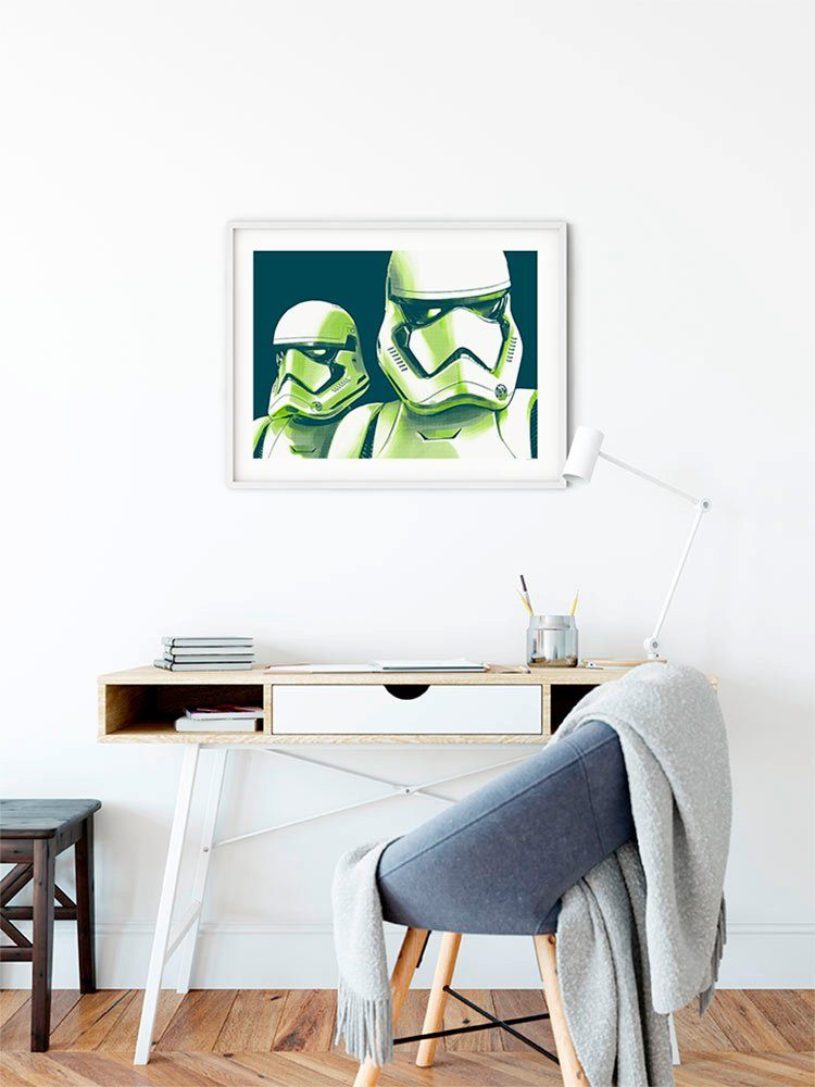 Komar Wanddecoratie Star Wars Faces Stormtrooper Wanddecoratie voor de kinderkamer - zonder lijst (1 stuk)