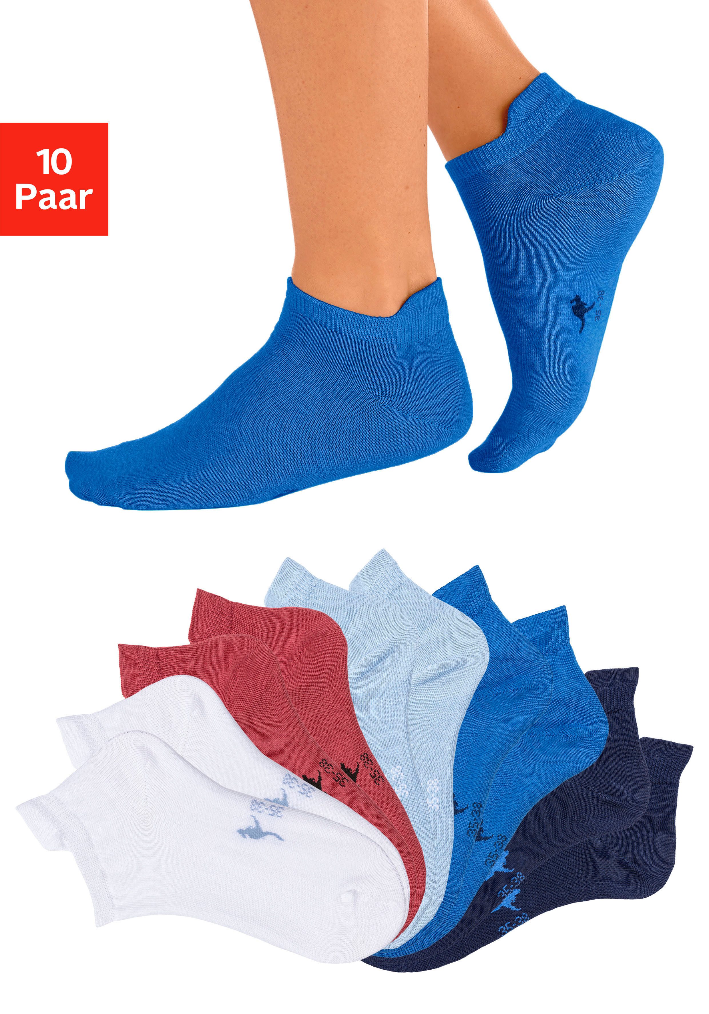 KangaROOS Sneakersokken met verlengd boord aan de achterkant (set 10 paar)