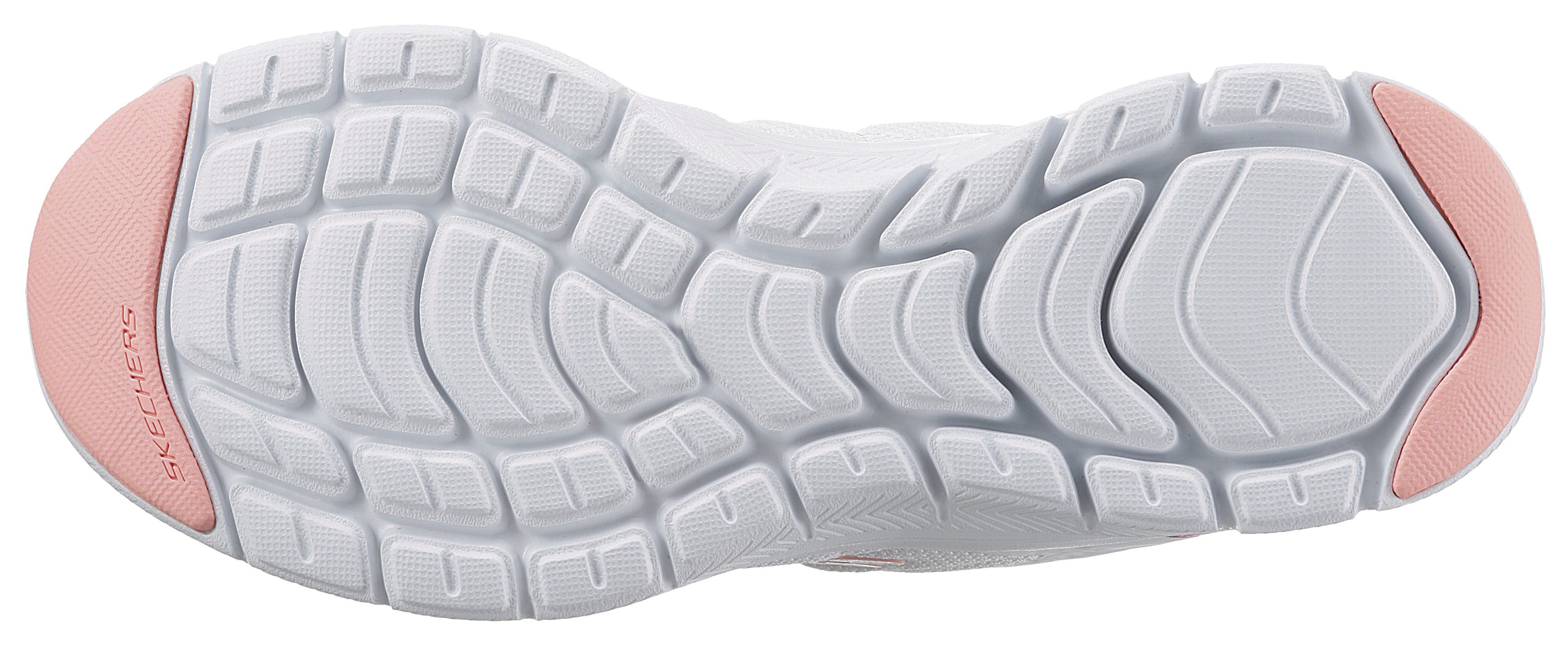Skechers Sneakers FLEX APPEAL 4.0 LET IT BLOSSOM met bloeiprint op de hiel, vrijetijdsschoen, lage schoen, veterschoen