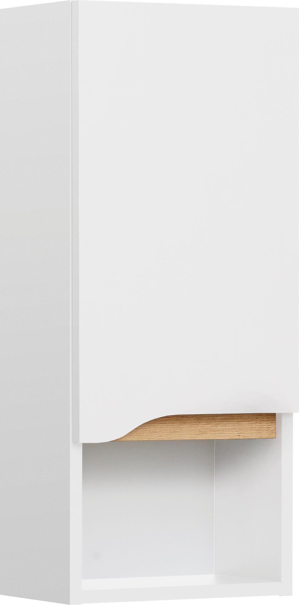 Saphir Badkamerserie Quickset 5-delig, keramische wastafel en LED-spiegelkast Halfhoge kast, onderkast, hangend kastje, inclusief deurdemper, 7 deuren (6-delig)