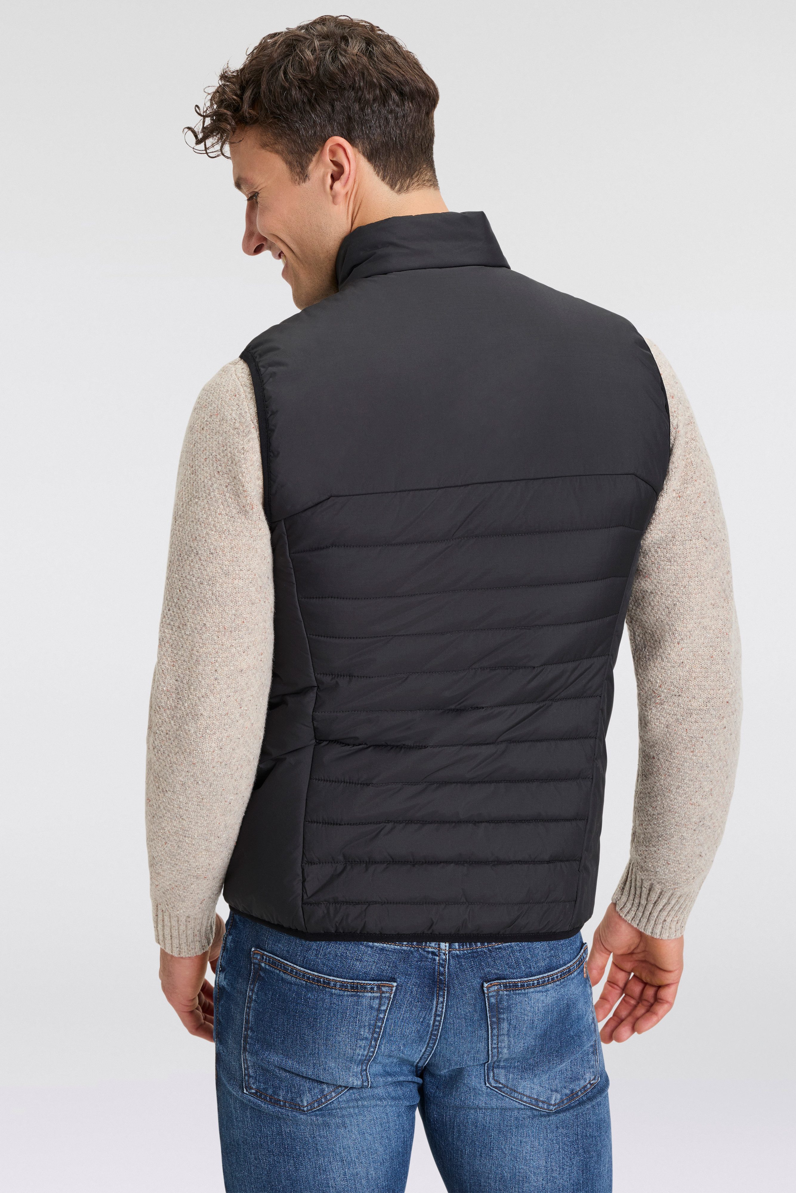 BOSS GREEN Bodywarmer V Thor met opstaande kraag