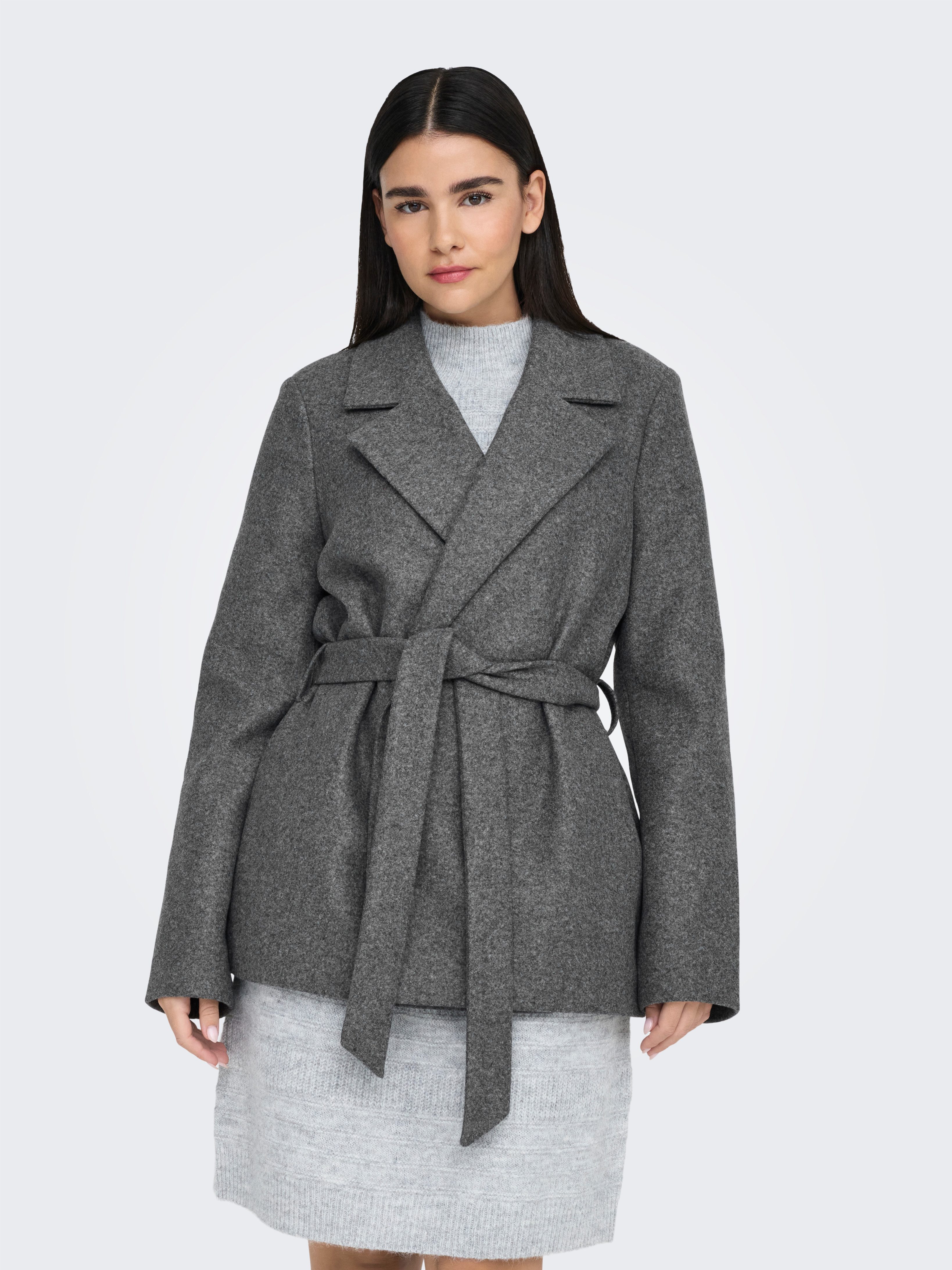 Only Korte jas ONLALVILDA LIFE SHORT WRAP COAT OTW