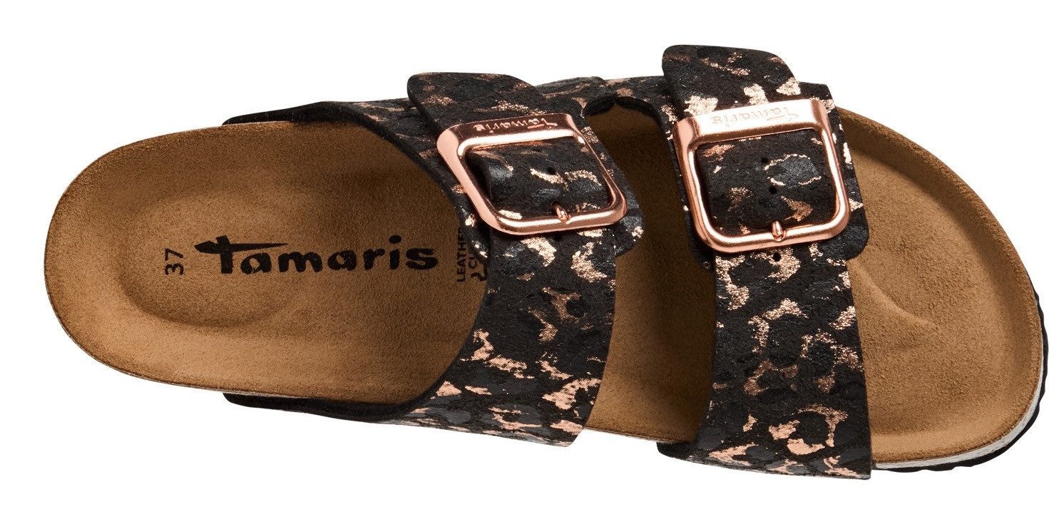 Tamaris Slippers zomerschoen, slippers met gepolsterde binnenzool
