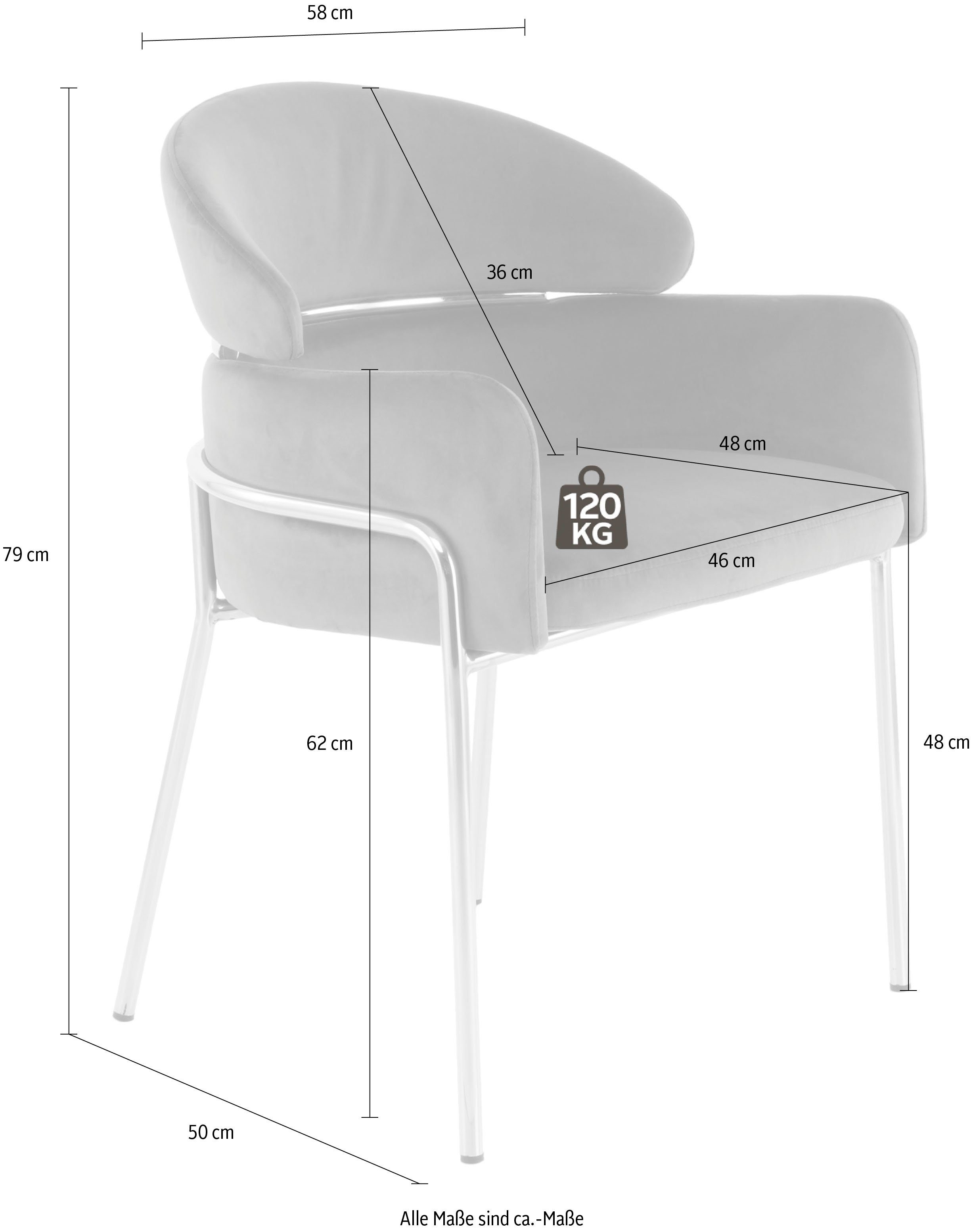 Kayoom Stoel Corey 125, comfortabele stoel, trendy retro-look fluweelzachte bekleding, onderhoudsvriendelijk, zeer gezellig, trendy retro-look (1 stuk)