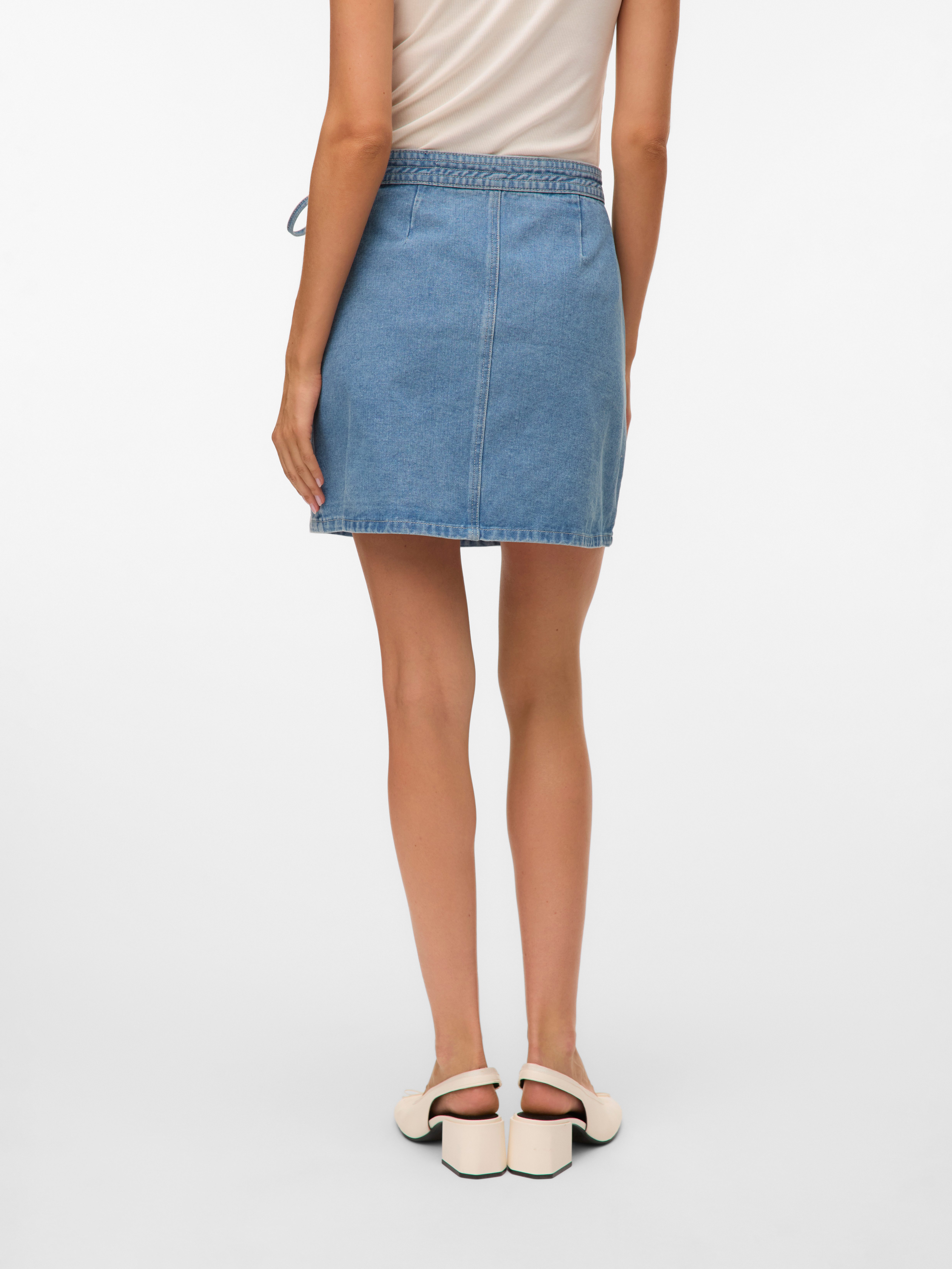 Vero Moda Jeans rok VMLIZA MR SHORT DENIM WRAP SKIRT GA NOOS