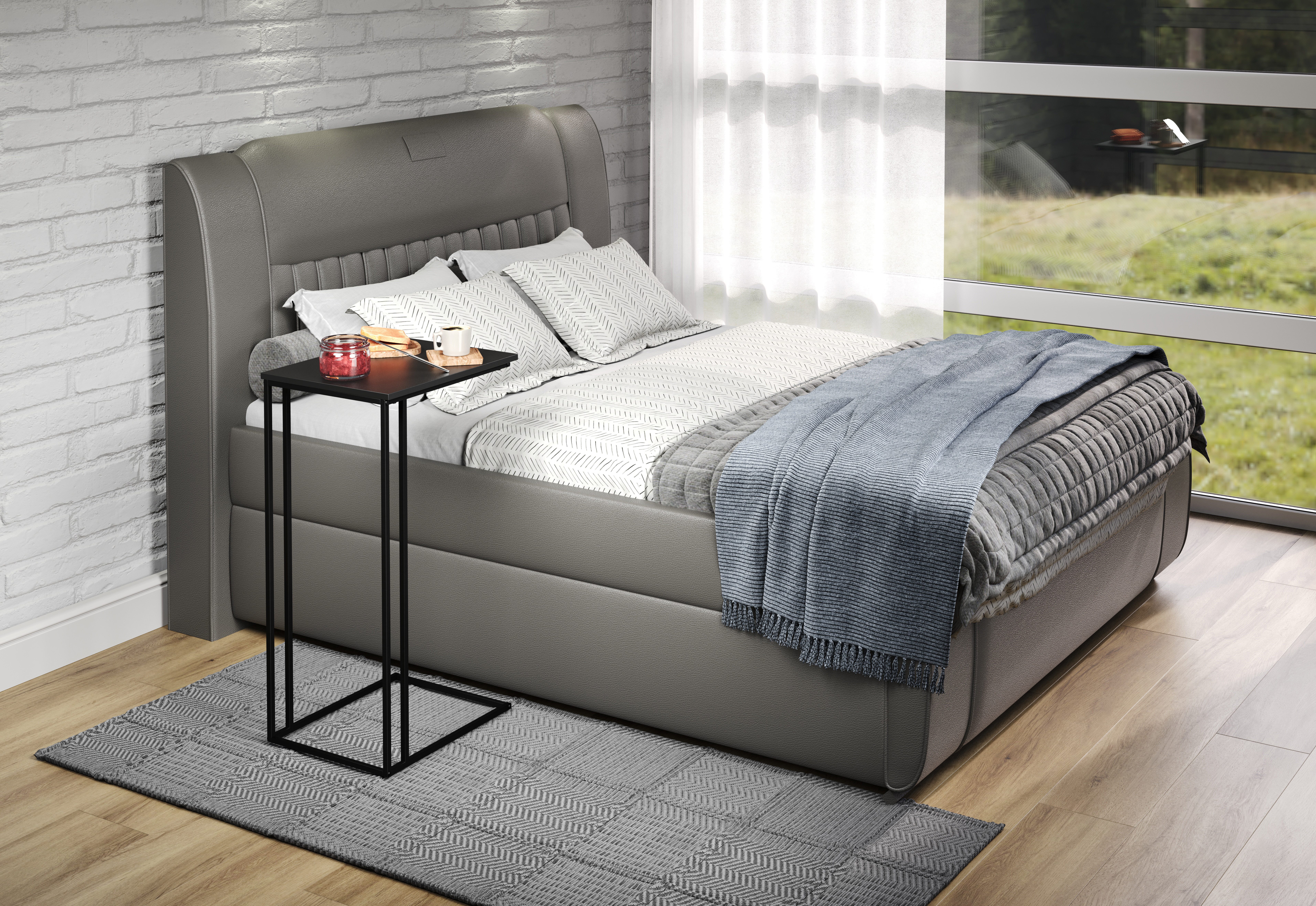 INOSIGN Bijzettafel Sterling Nachtkastje voor een boxspringbed - salontafel (B/D/H): 50/40/91 cm (1 stuk)