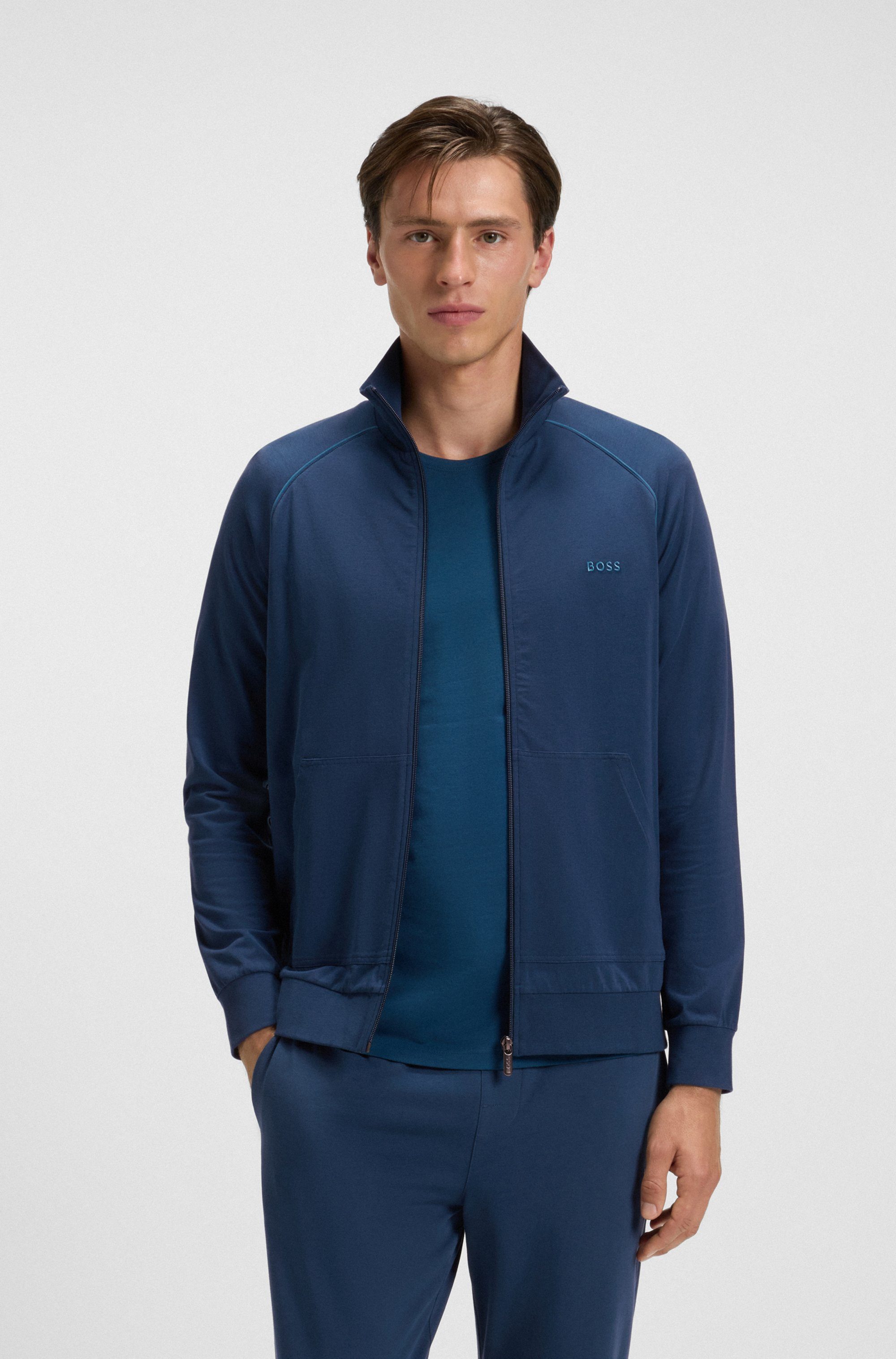 BOSS Sweatvest Mix&Match Jacket Z heren sweatvesten maat L blauw
