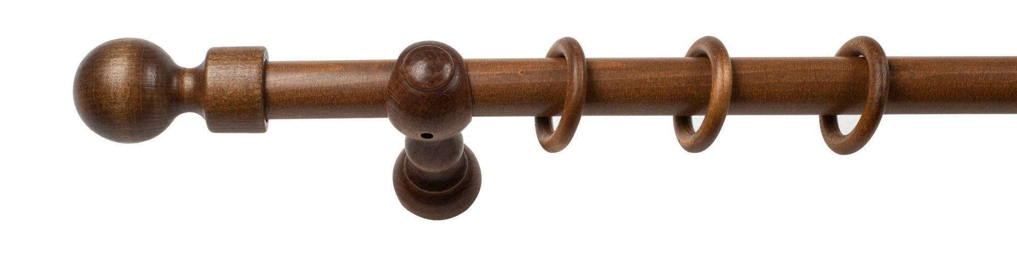 SN DECO GROUP Gordijnroede Giro 28 mm, hout, verschillende lengtes en kleuren, compleet set