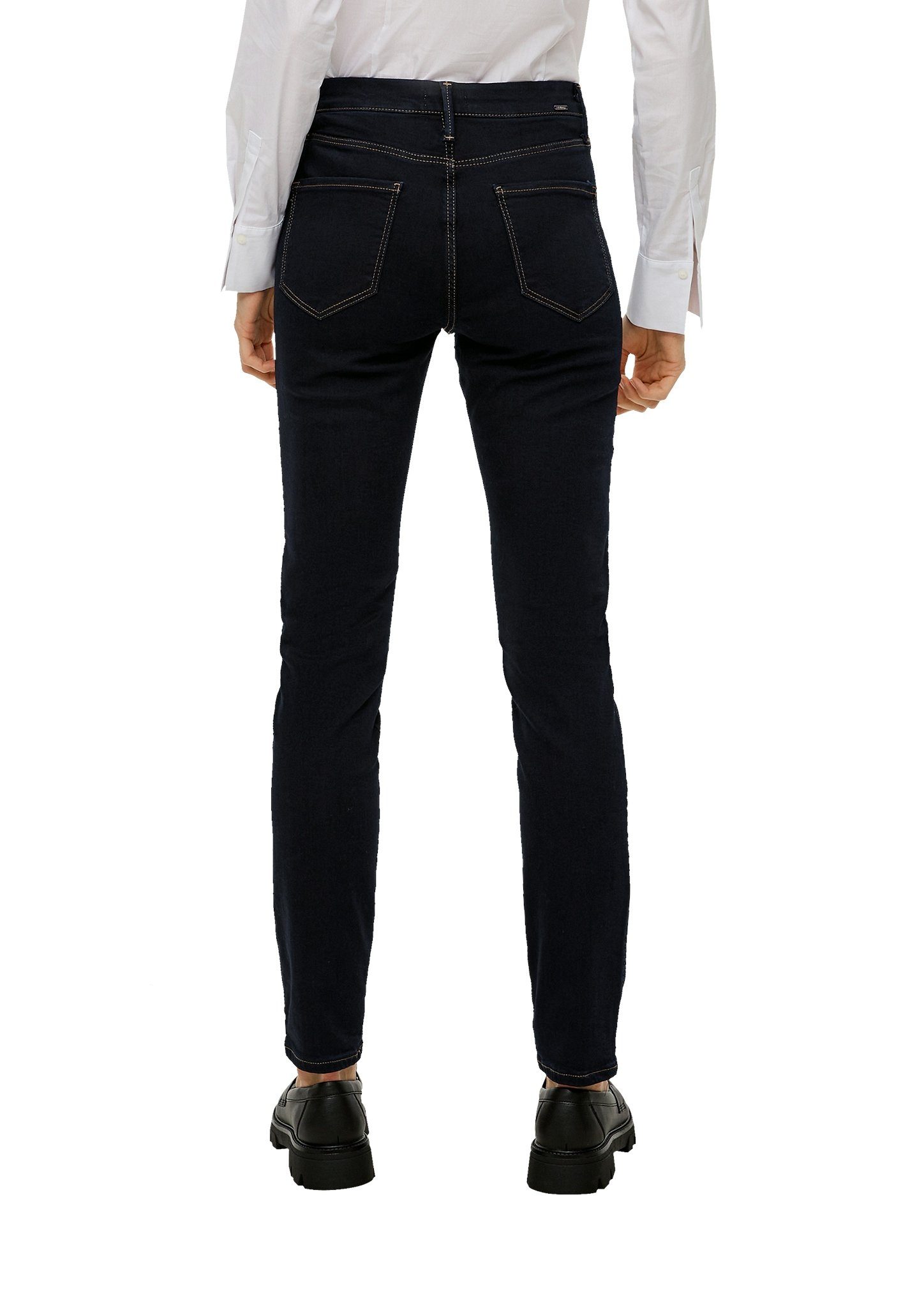 s.Oliver BLACK LABEL 5-pocket jeans met contrasterende stiksels