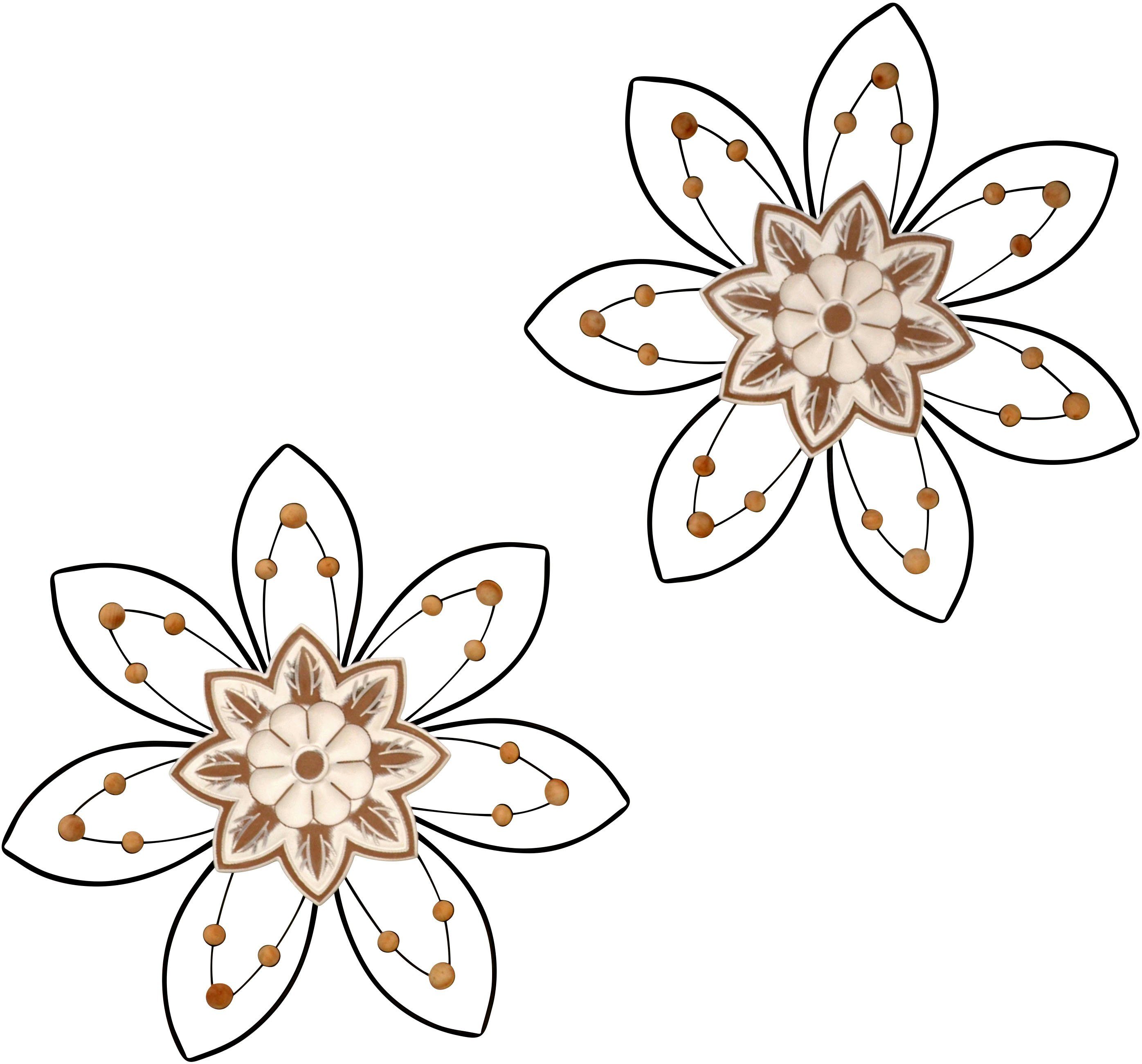 HOFMANN LIVING AND MORE Sierobject voor aan de wand Wanddecoratie (1 stuk) sierobjecten beige