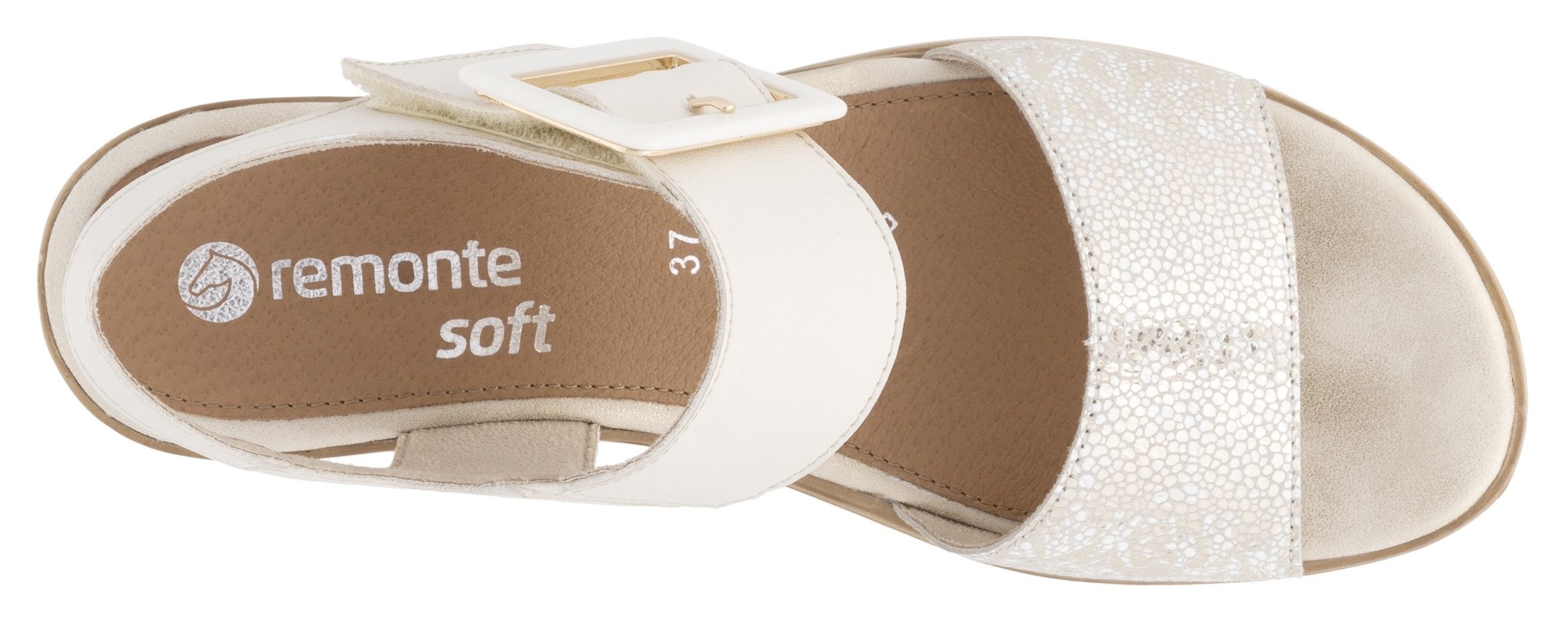 Remonte Sandaaltjes ELLE-Collection , zomerschoen, sandaal, comfortschoen met klittenband onder de siergesp