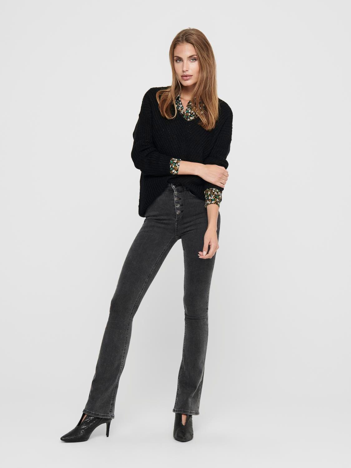 JDY Gebreide trui JDYNEW MEGAN L/S PULLOVER KNT NOOS