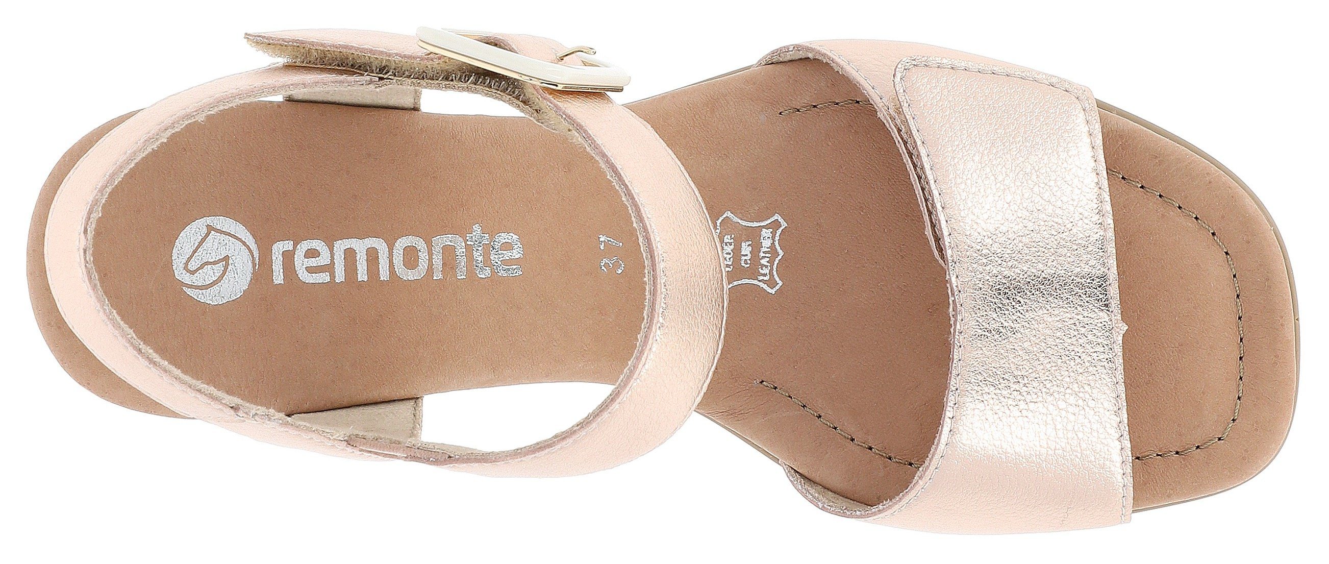Remonte Sandaaltjes ELLE-Collection , blokhak, zomerschoen, sandaal, avondschoen met klittenband