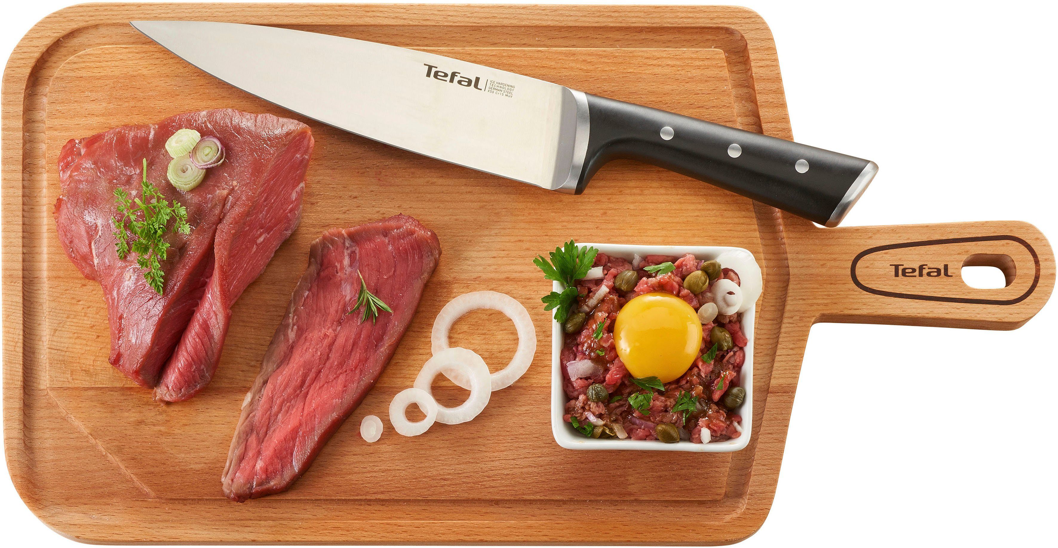 Tefal Pannenset Unlimited Ice Force kratzbestendige anti-aanbakverzegeling, thermo-signaal, inclusief accessoires (set, 5-delig)