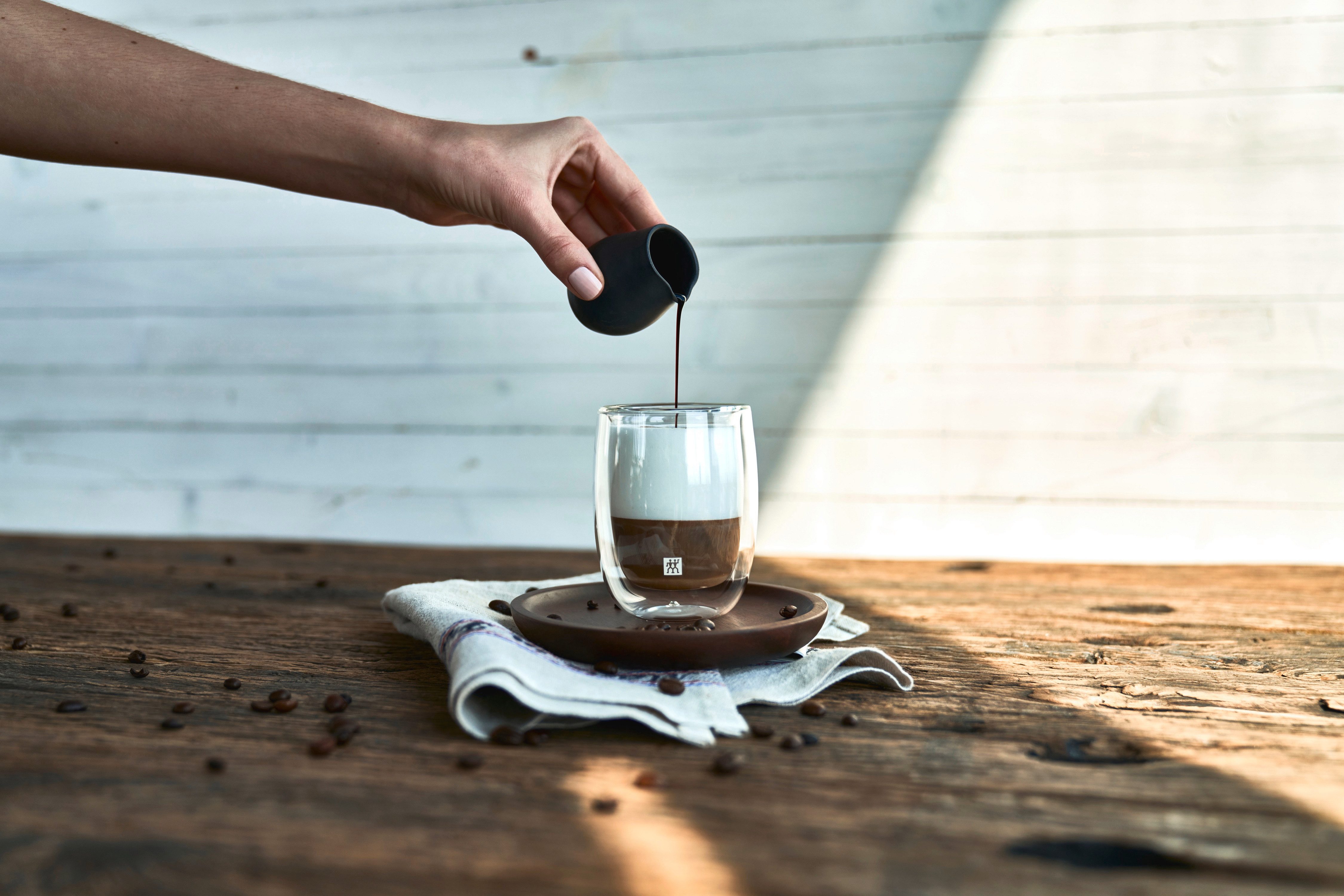 Zwilling Glazenset Koffieglas Sorrento, 2-delige set dubbelwandig, inhoud per glas 200 ml (set, 2-delig)