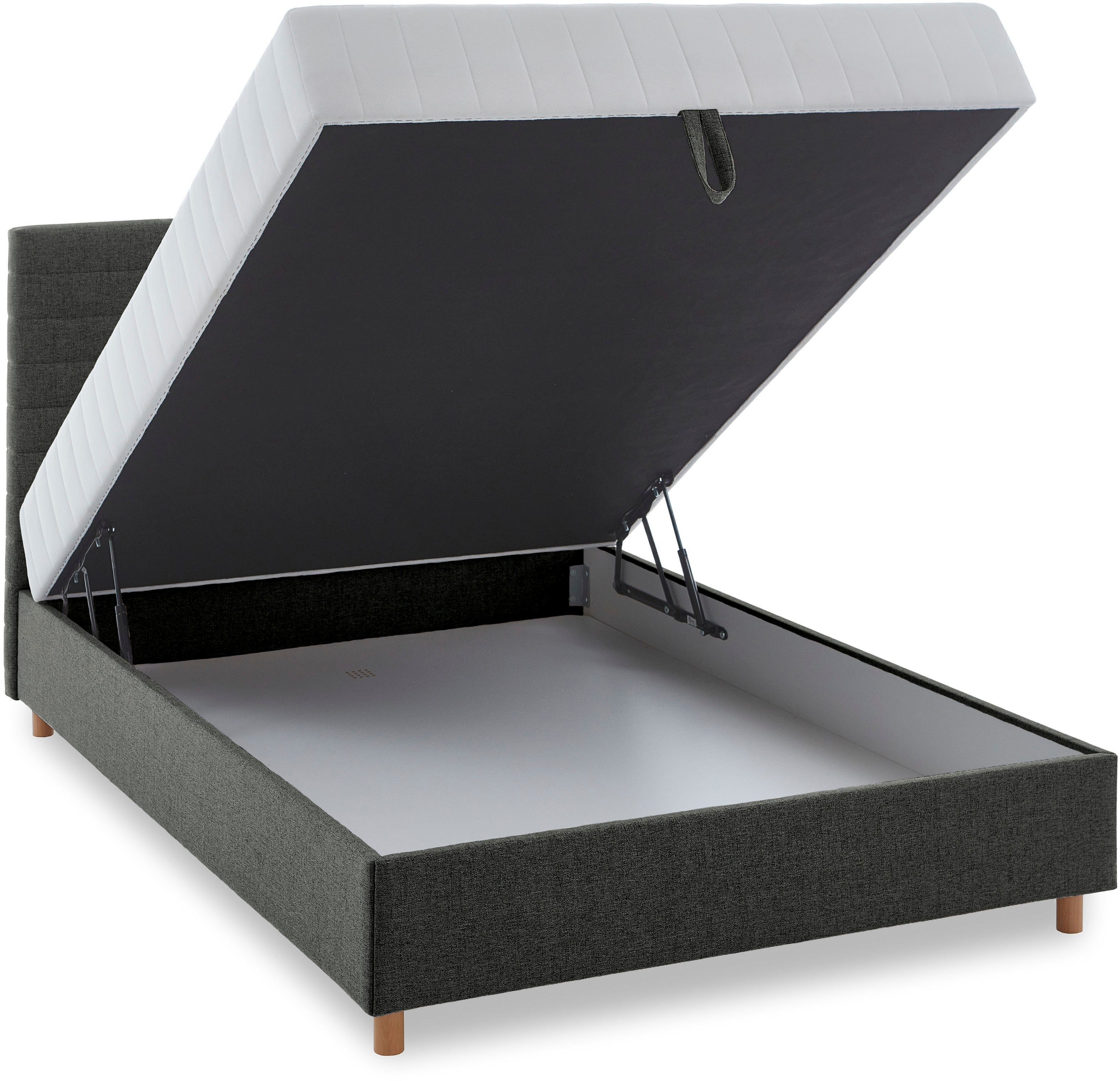 ATLANTIC home collection Ledikant met bergruimte Josie met pocketveringsmatras en bedkist
