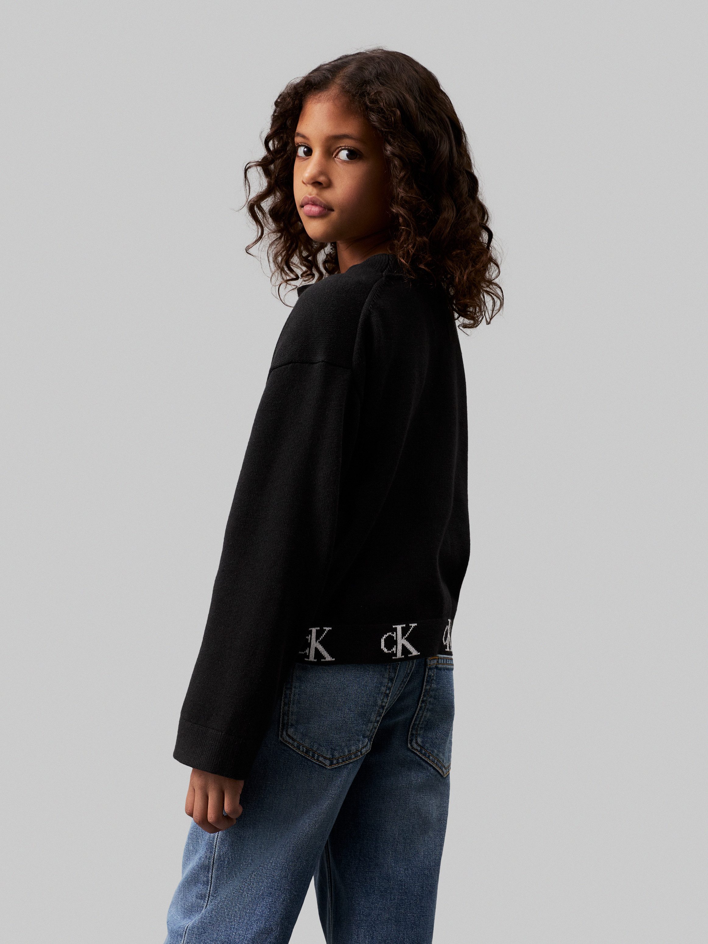 Calvin Klein Cardigan MONOGRAM LOGO CARDIGAN voor kinderen tot 16 jaar