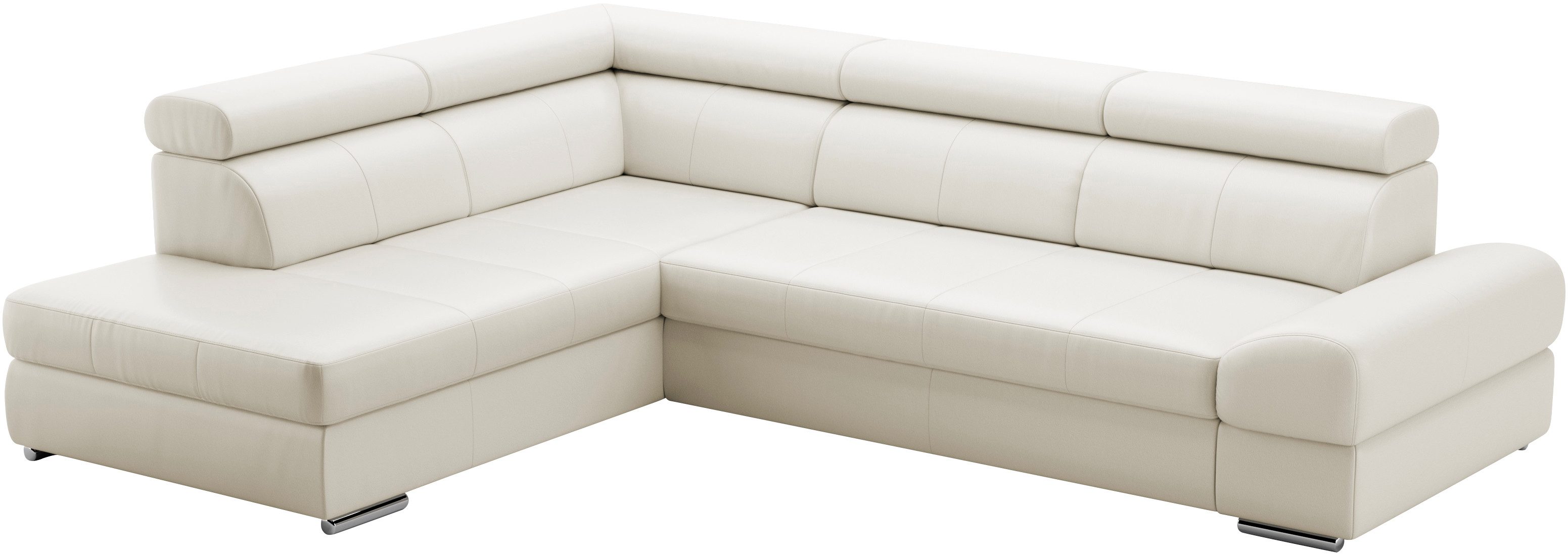 sit&more Hoekbank Broadway L-vorm met verstelbare hoofdsteunen, naar keuze met slaapfunctie