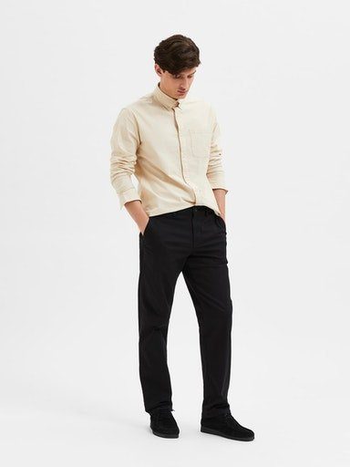 SELECTED HOMME Stoffen broek SLH196-STRAIGHT-NEW MILES FLEX PANT NOOS