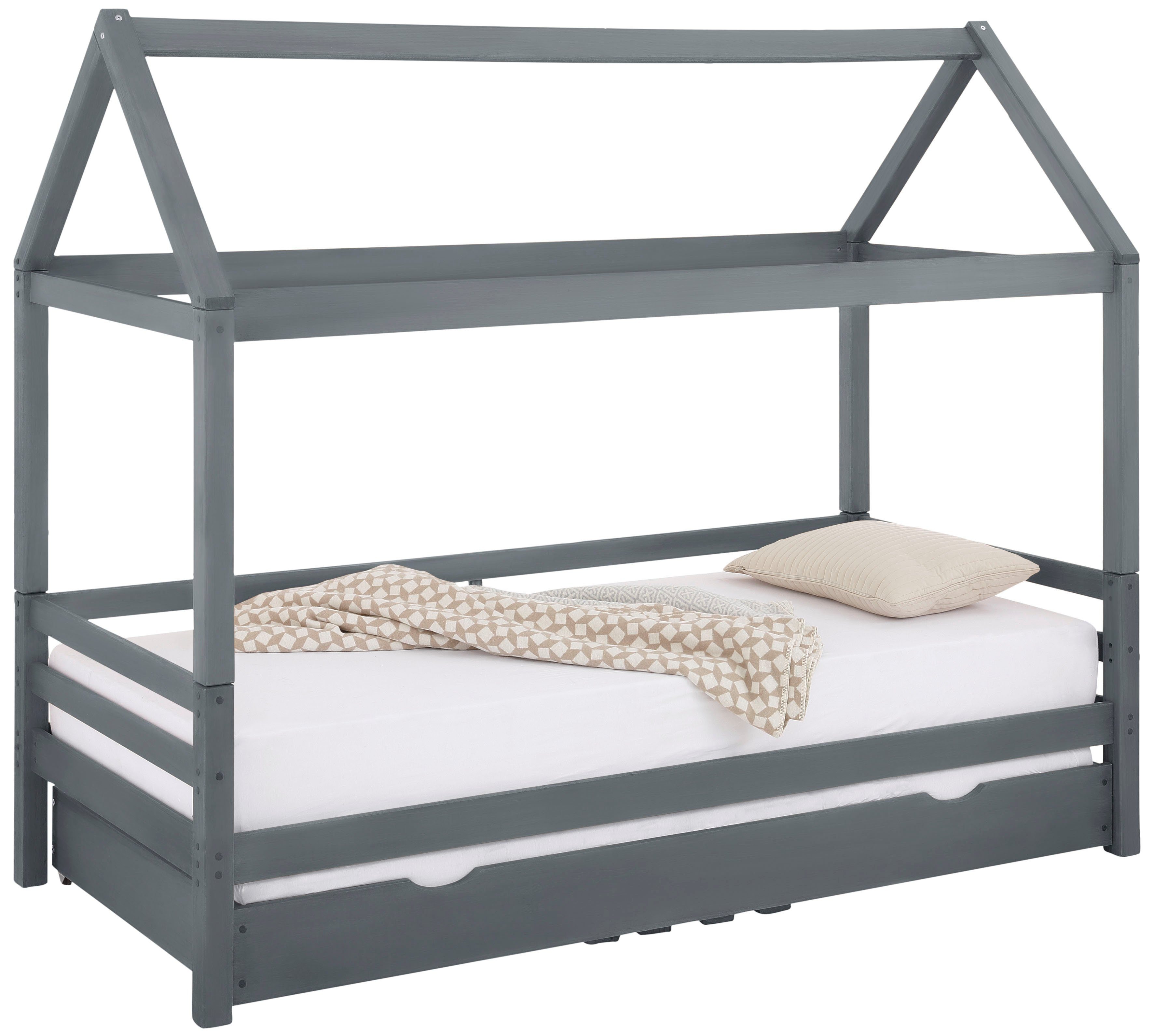 Lüttenhütt Kinderledikant Alpi inclusief bedlade en lattenbodem, ligoppervlak 90x200 cm,