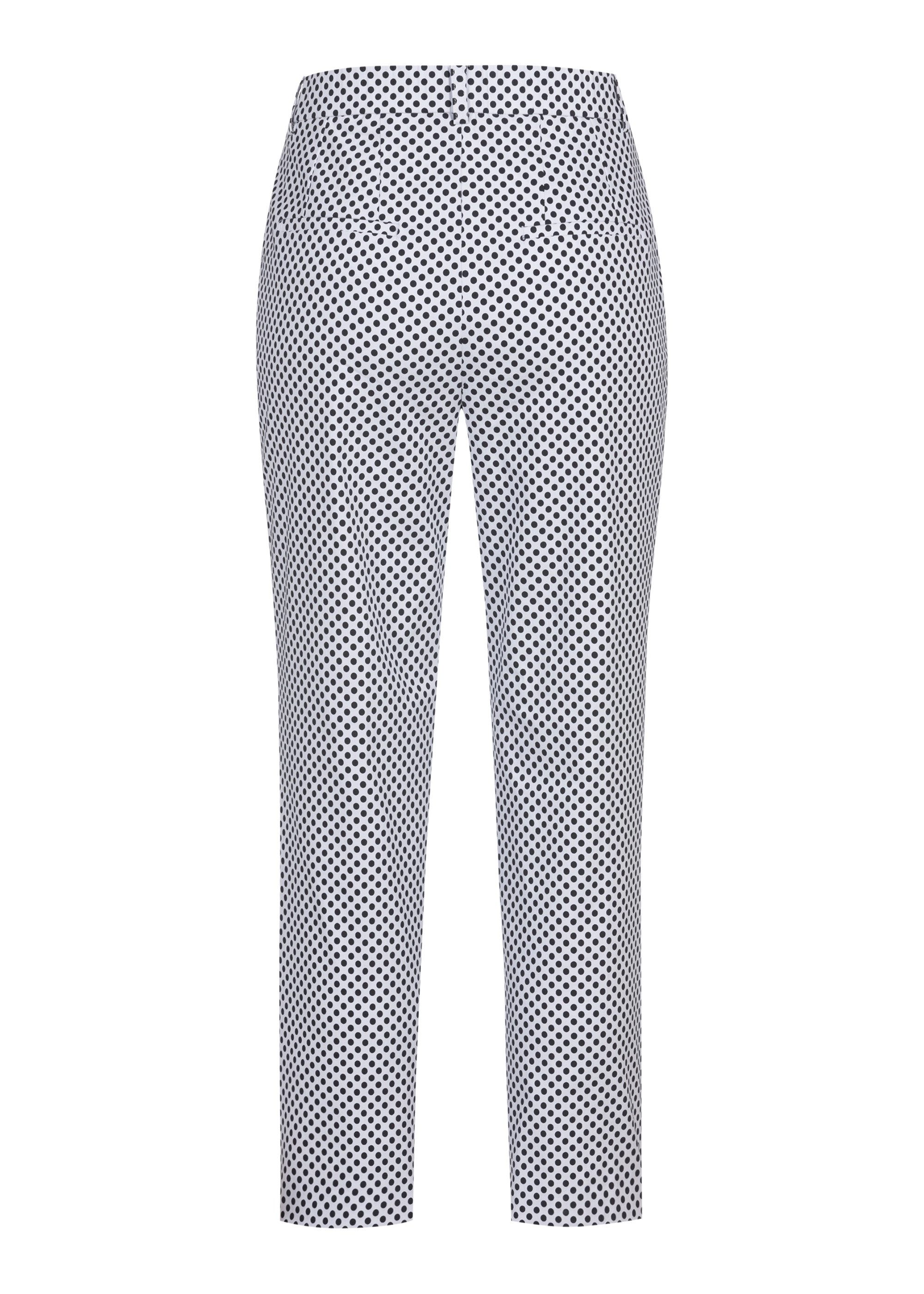 Stehmann Stoffen broek met minimal-punten-print