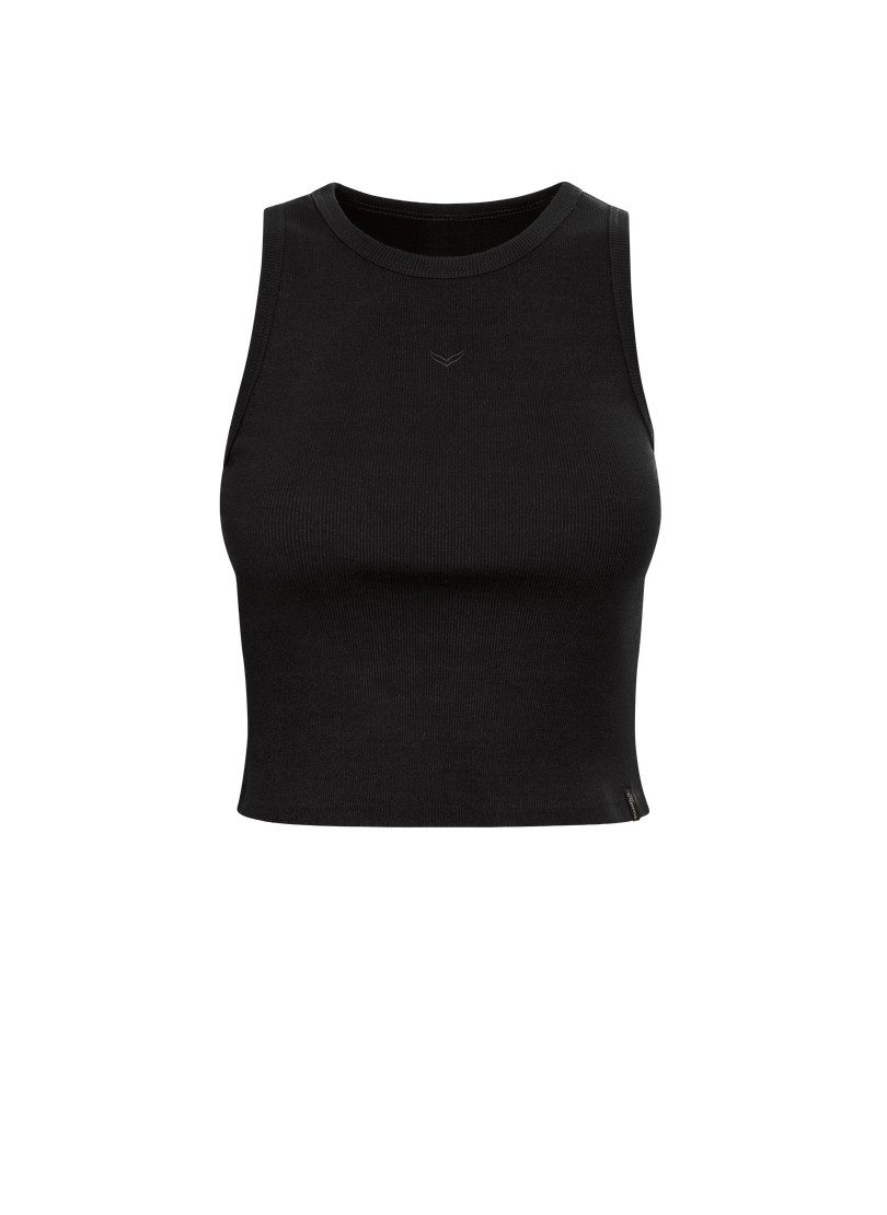 Trigema Crop-top TRIGEMA cropped top van elastische dubbelrib (1-delig)