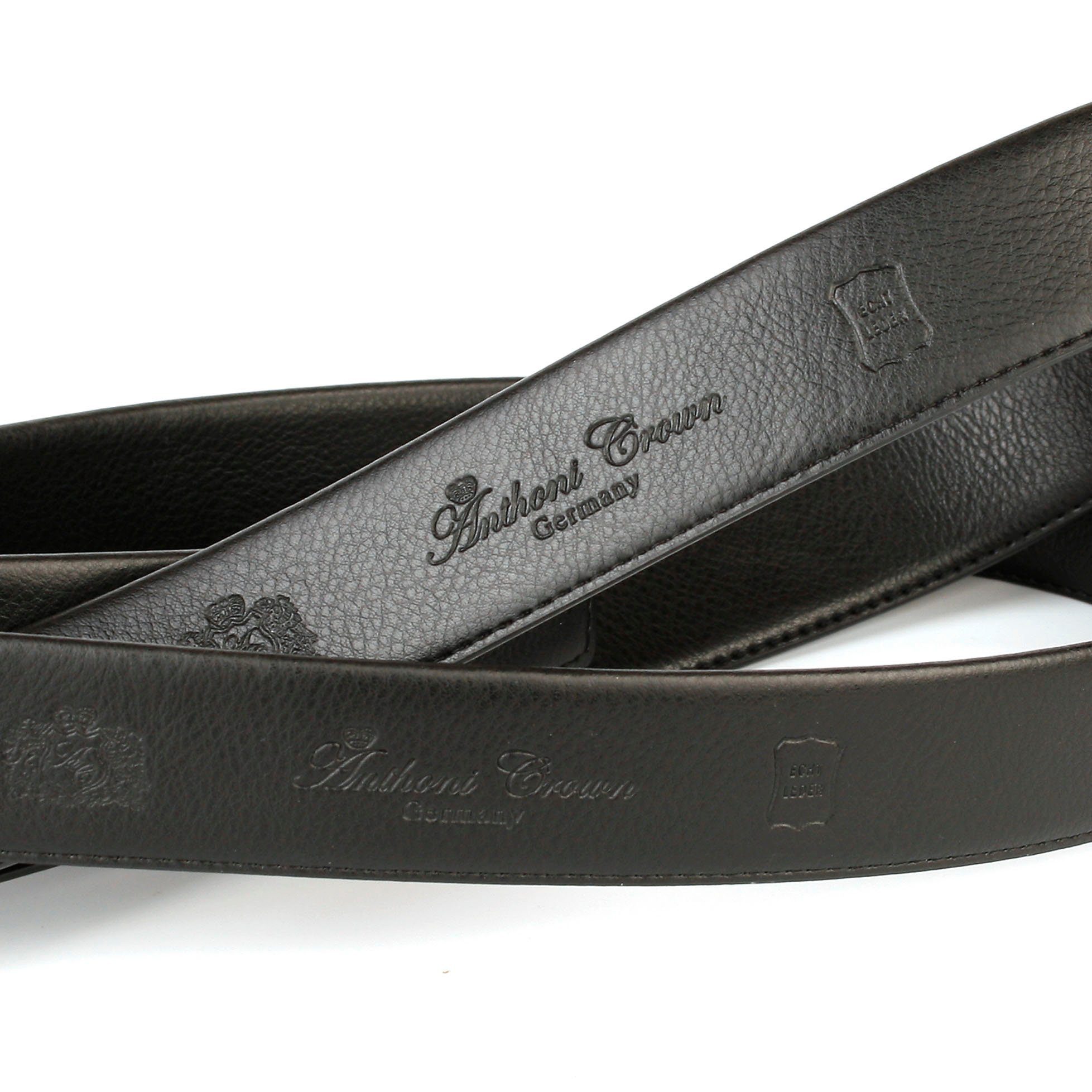 Anthoni Crown Leren riem voor de klassieke business look