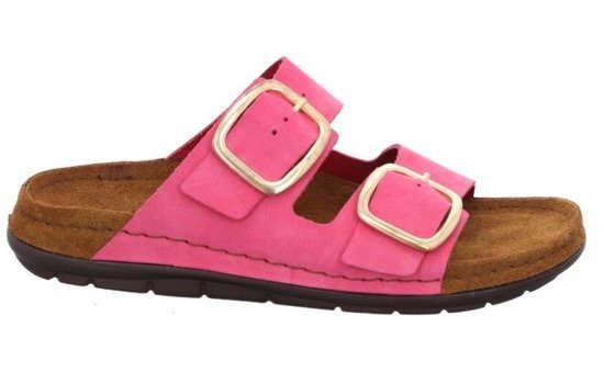 Rohde Slippers Rodigo , sleehak, zomerschoenen, pantoffels met comfortabel soft voetbed dames sandaaltjes maat 35 roze